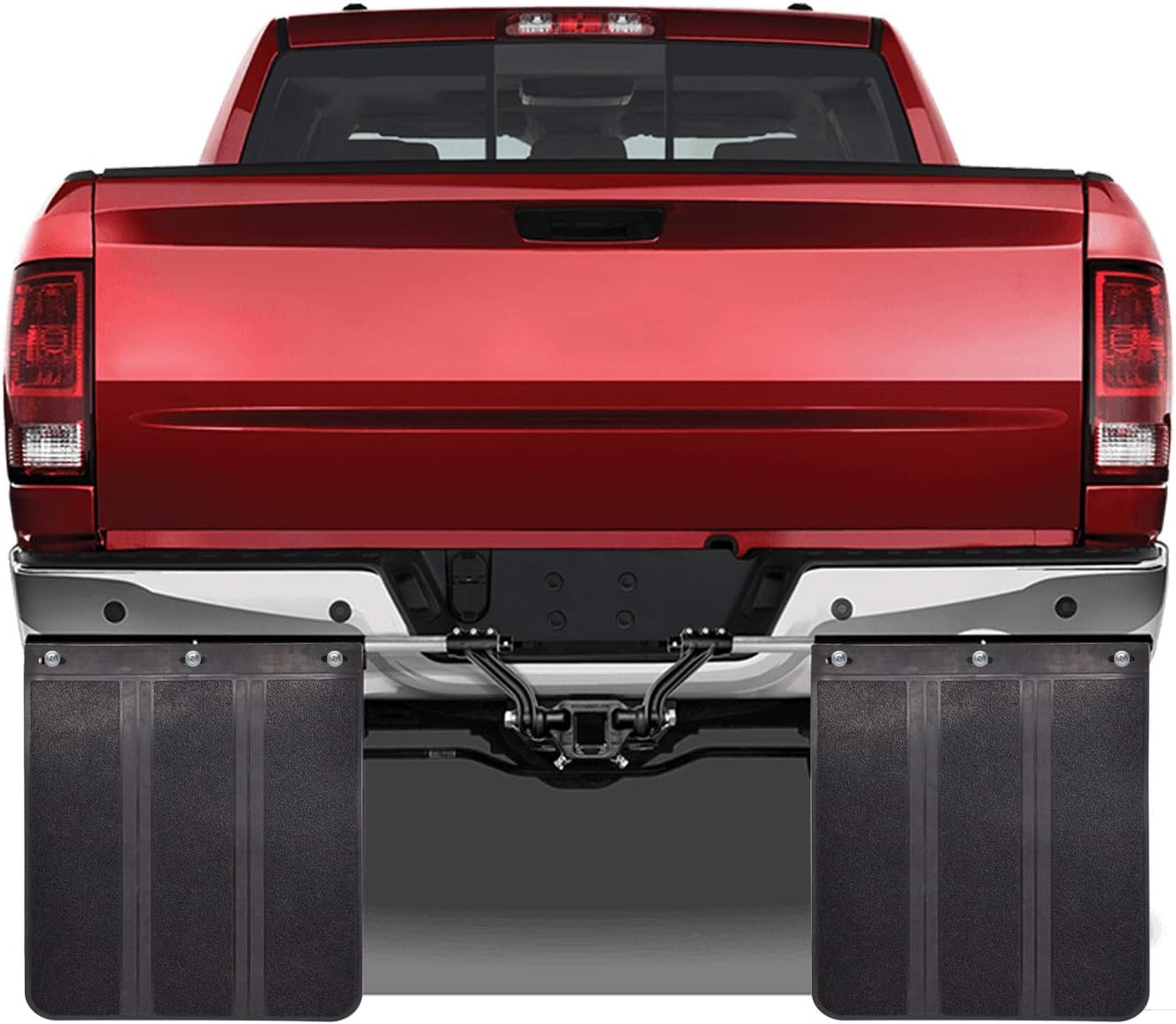 Rubber Mud Flaps Mudflap Mudguards Splash Guards Pair Truck Ute Trailer 381X305Mm (15"X12") 4Wd CARAVAN TIPPER DOG TRUCK Commercial Vehicles Dump Truck Semi Truck image number 5