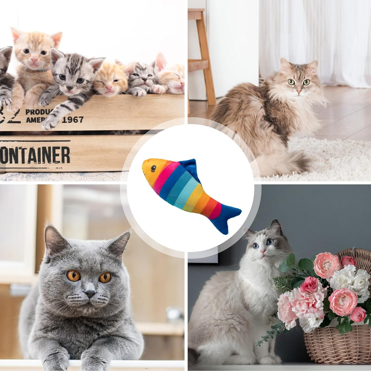 Interactive Cat Chew Toys, Cats Relaxation Toy Filled with Catnip, Cats Interactive Toys for Living Room, Pet Shelter, Bedroom, Study Room, Cat House Borato image number 1