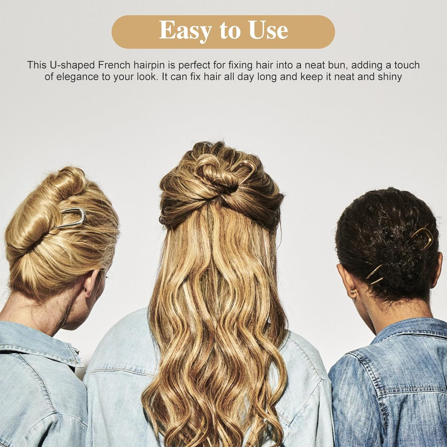 Hongien 2 Pcs French Hair Pins image number 1