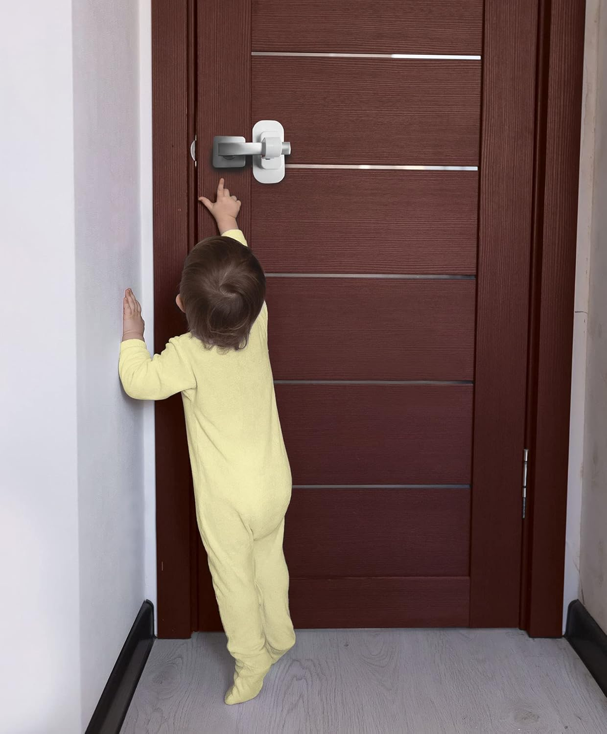 Dreambaby Adhesive Lever Door Handle Lock - Child Safety Locks for Doors & Handles - Suitable for Most Lever Door Handles image number 2