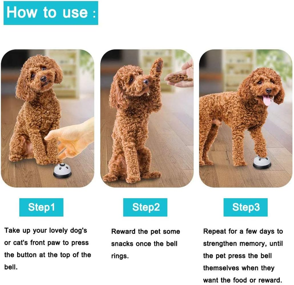 Pink Pet Training Bell, 1Pcs Dog Doorbell Dog Potty Toilet Training Bell Interaction Bell for Housing and Outdoor Training Dog Interactive Toys Eating Communication Bell - Pink image number 7