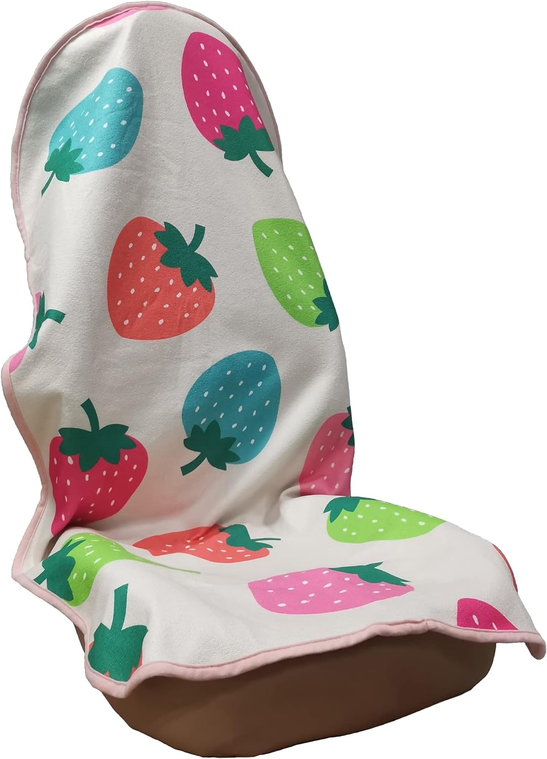 Car Seat Cover Protector Front Seats Only,Waterproof Cooling Bucket Towel Seat Covers for Trucks SUV Jeep,Automotive Vehicles Seat Cover Protectors (Strawberry) image number 4