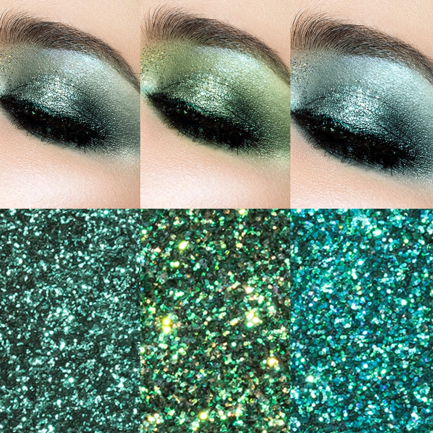 Profusion Cosmetics Emerald Gems 5 Tone Eyeshadow Palette, Multi-Colour image number 3