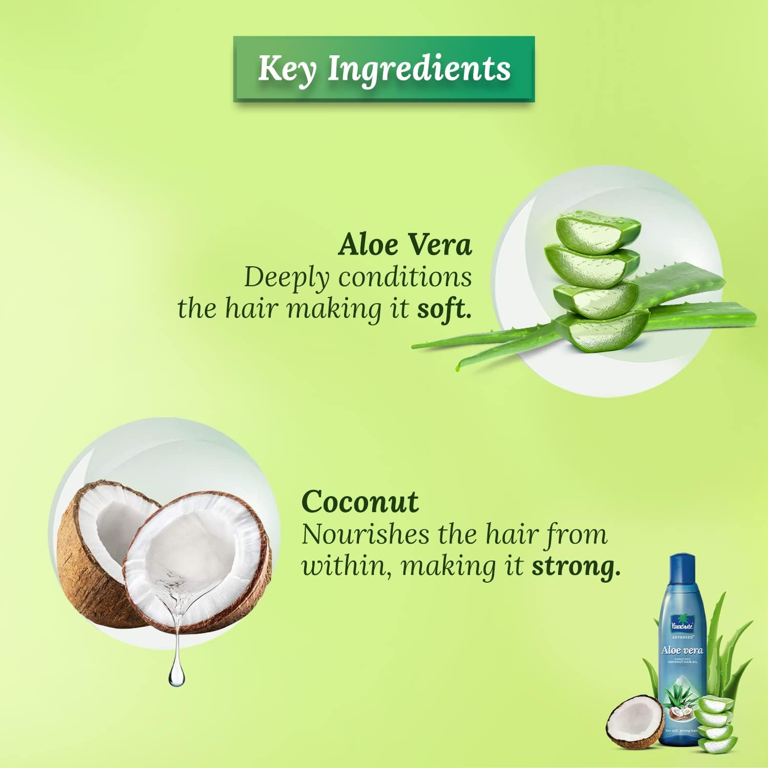 Parachute Advansed Aloe Vera Enriched Coconut Hair Oil | Helps with Strong, Soft and Silky Hair | for All Hair Types | 150Ml image number 6
