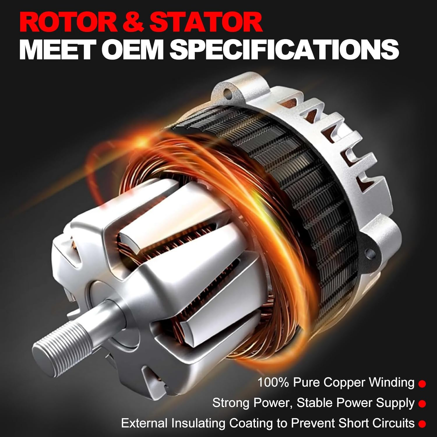 12V 80A 1KD-FTV Alternator Compatible with TOYOTA HILUX 2.5D D-4D;Compatible with TOYOTA VIGO 2005 image number 3