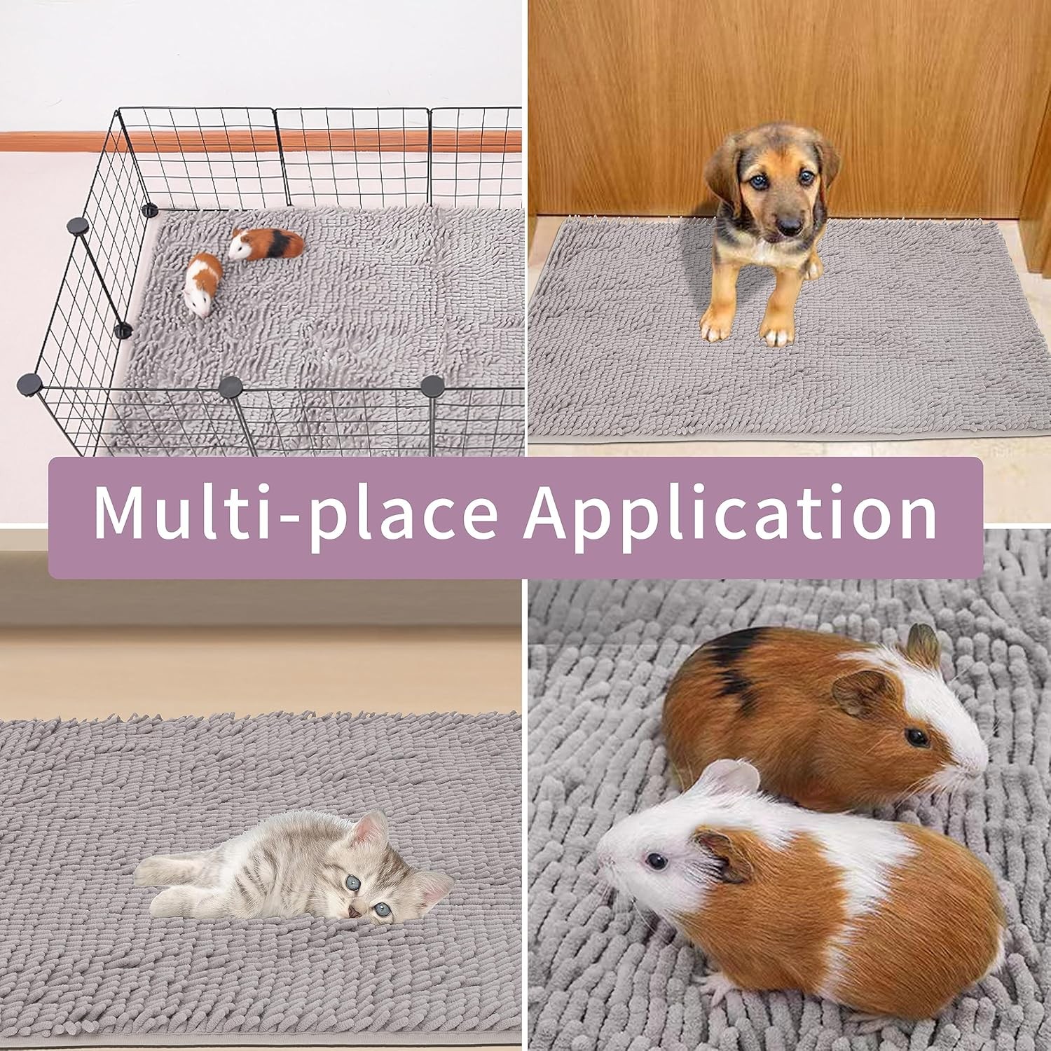 DZWLKJ Guinea Pig Fleece Bedding Cage Liners, 2 Pack 28" X 56" Blanket for Cage, Pee Pads Washable Also for Chinchilla, Ferret, Hedgehog, Hamster, Rabbit, Rat, Bunny and Other Small Animal Cage