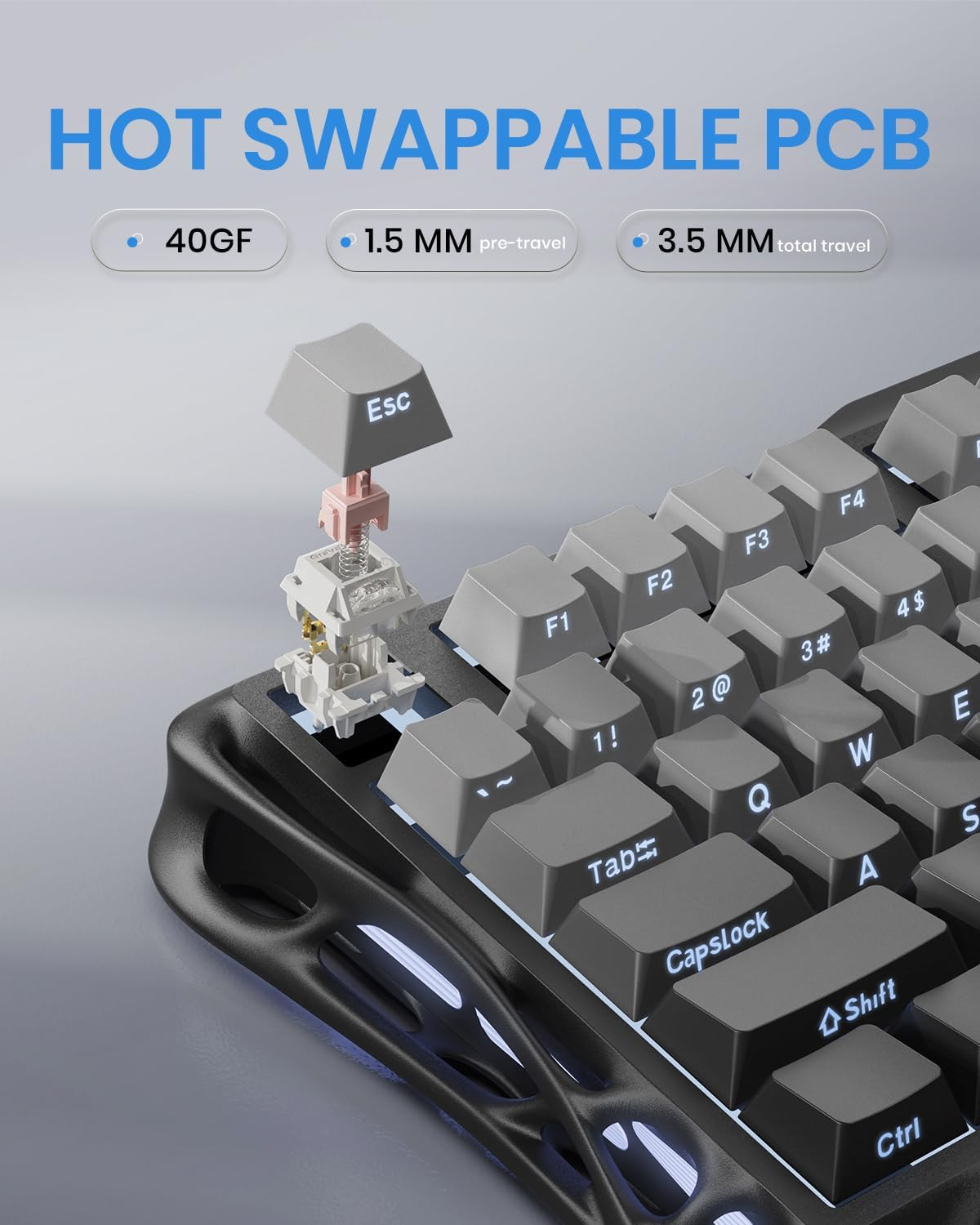 Gravastar K1 Keyboard-Gradient Black image number 5