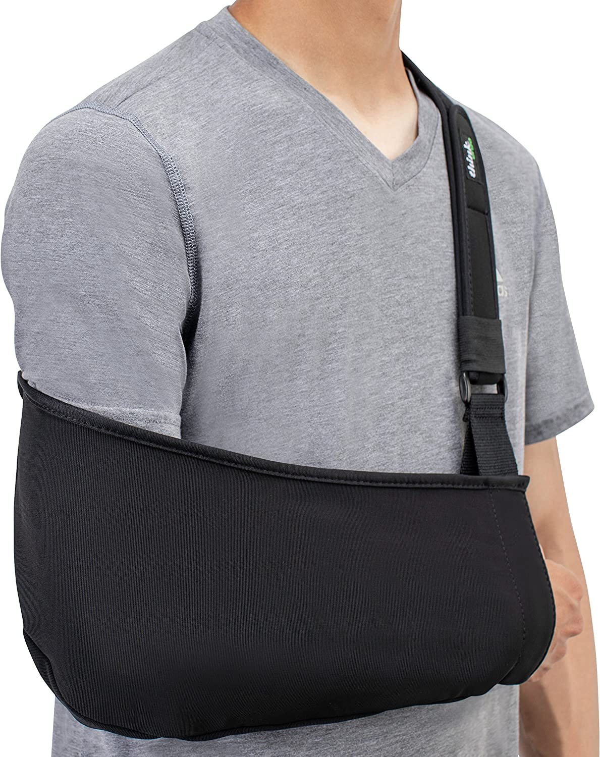 Arm Sling Sport - Lightweight, Breathable, Ergonomically Designed Medical Sling for Broken & Fractured Bones - Adjustable Arm, Shoulder & Rotator Cuff Support (Adult)