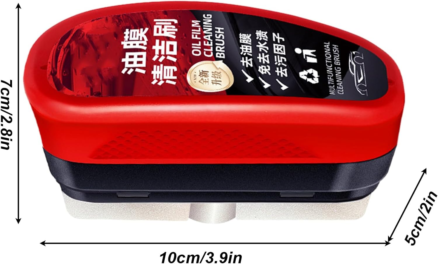 Automotive Oil Film Cleaning Brush | Oil Film Remover for Windshield and Window Cleaning | Hydrophobic Anti-Fog Window Cleaner Care Tool for Sedan SUV RV Minivan Rear View Mirror Shower image number 2