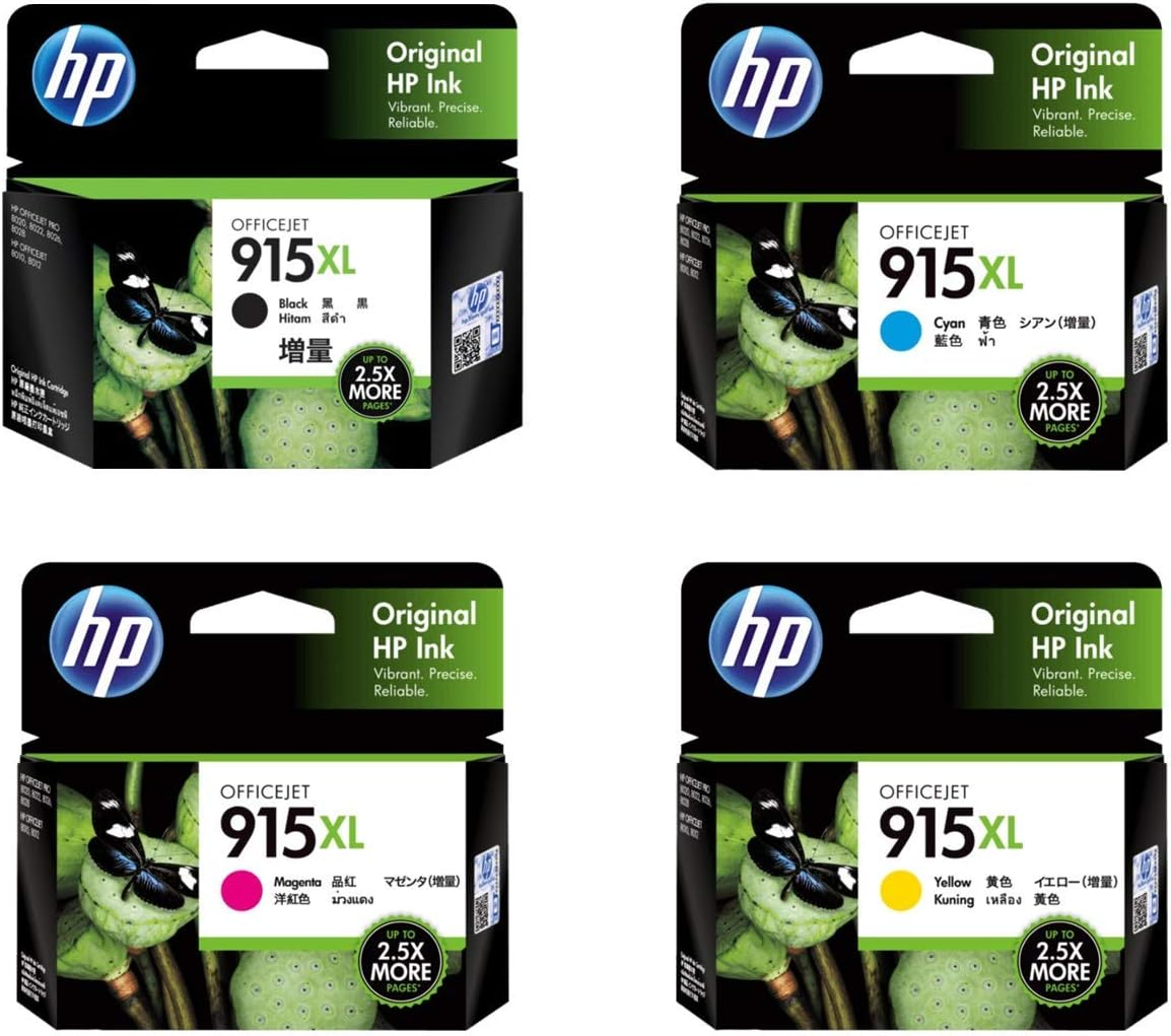 Genuine HP915XL 4- Ink Combo Pack
