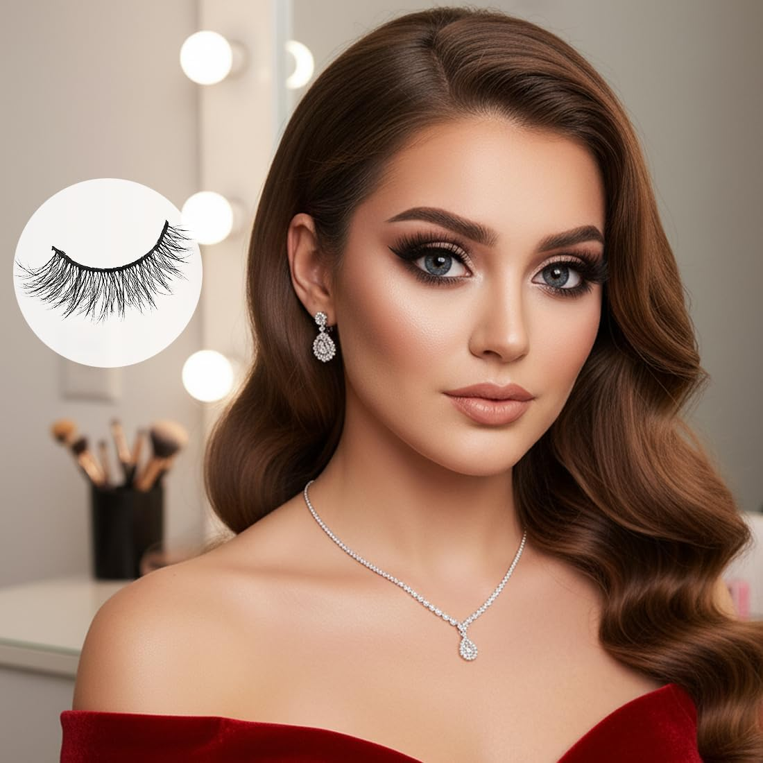 7 Pairs Lashes Wispy False Eyelashes Manga Fluffy Cat Eye Natural Extensions Lashes Strips image number 2