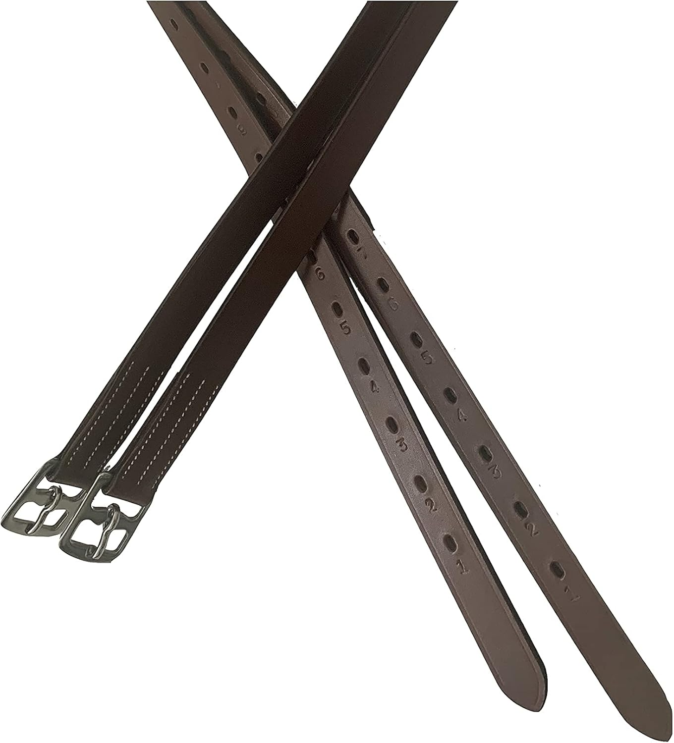 Majestic Ally Genuine Leather English Stirrup Leathers, Ideal for Schooling and Daily Use (Pack of 2)