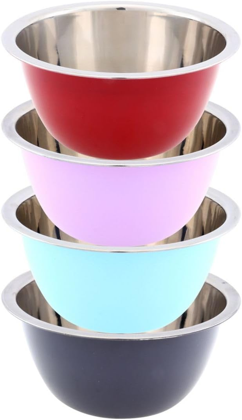 [4PCE] Pet Basic Stainless Steel Dog Bowl, Elegant Dining for Your Furry Friend, Durable and Stylish Dish for Dogs image number 4