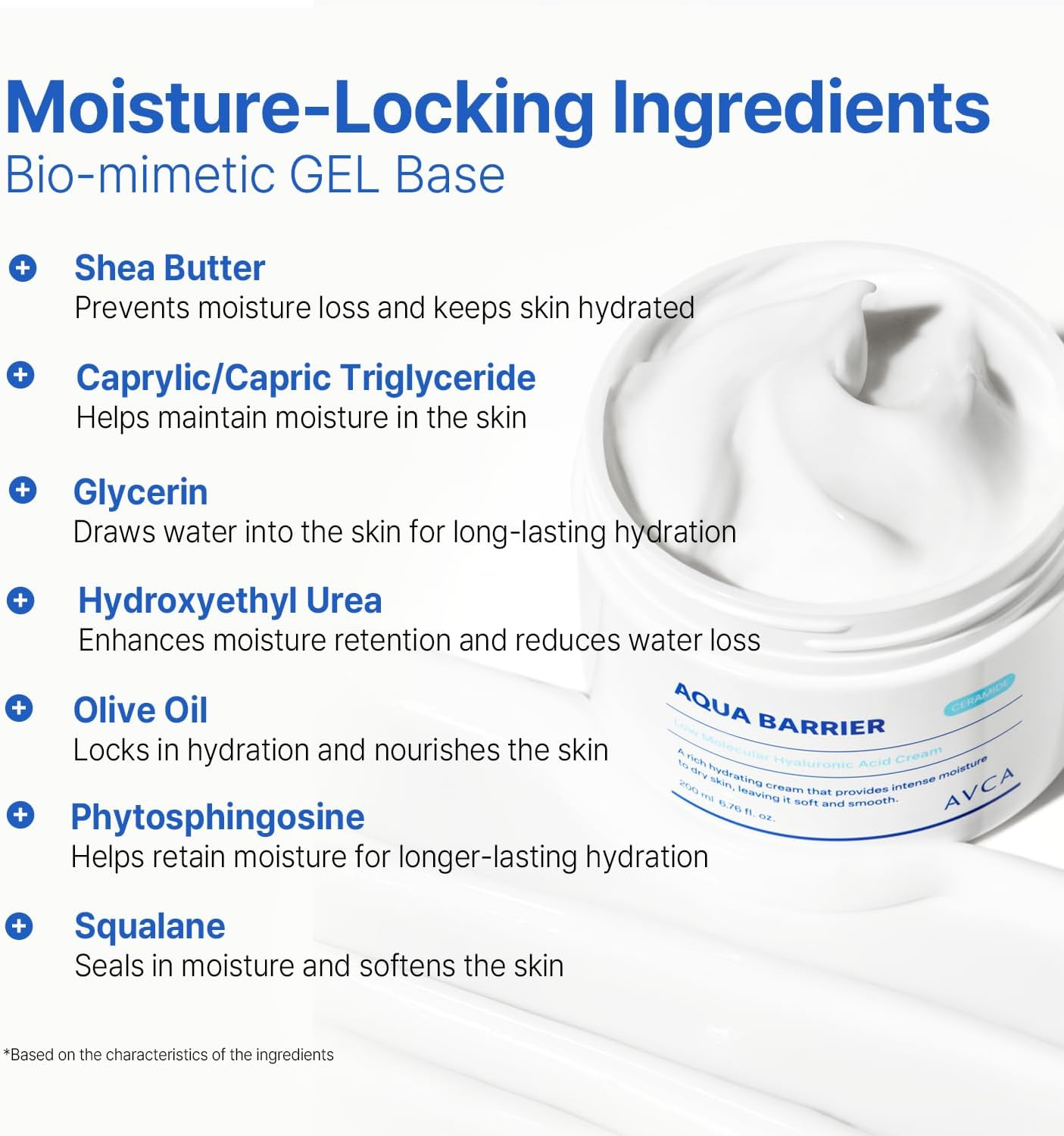 AVCA Aqua Hyaluronic Acid Daily Moisturizer 200Ml &ndash; Ceramide Barrier Support Cream for Dry Skin, Lightweight Rich Texture image number 5