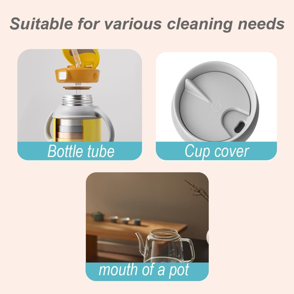 MJIYSGS 10Pcs Bottle Brush, Stainless Steel Straw Cleaner, Pipe Cleaners, Baby Bottle Cleaning Brushes, Test Tube Brush for Cleaning