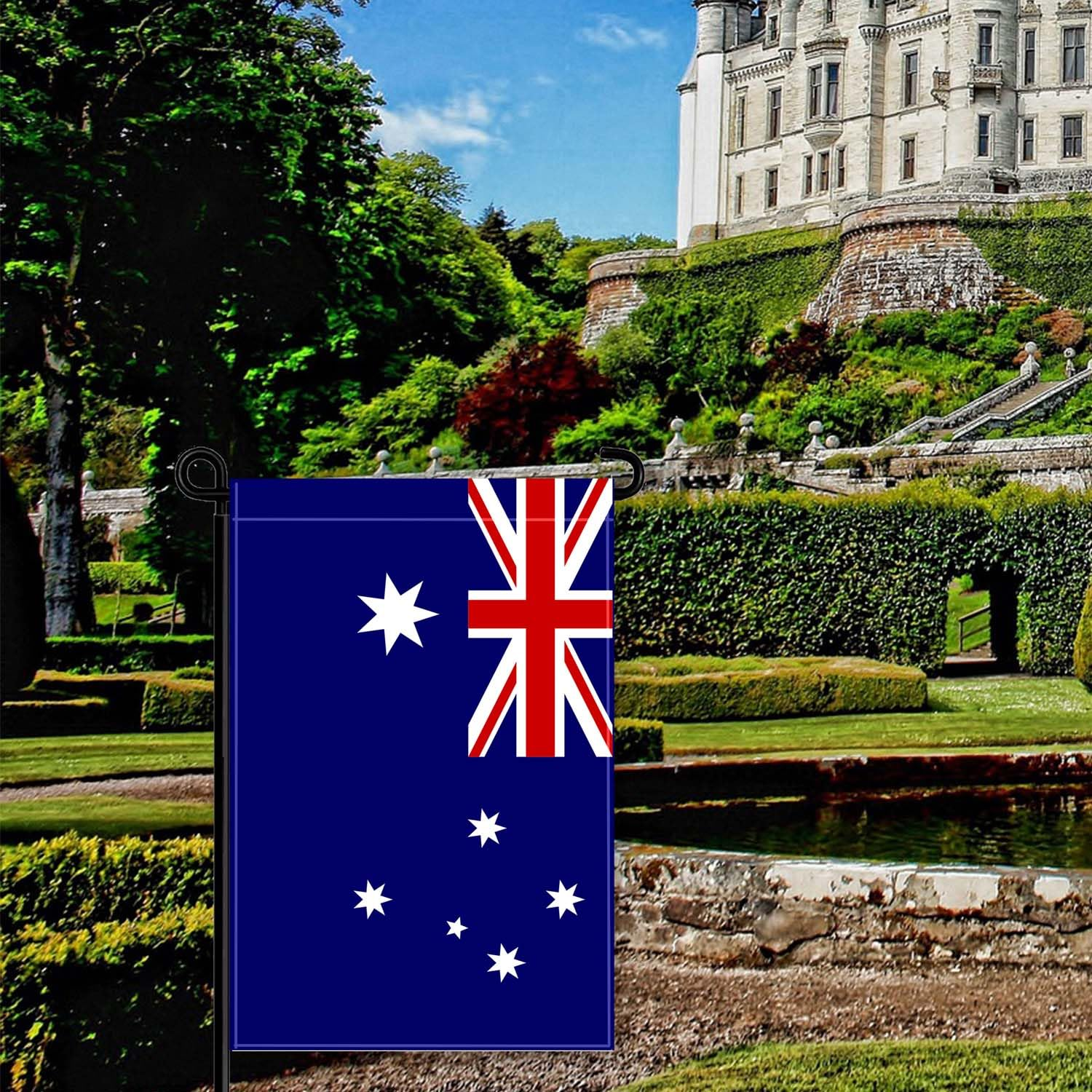 12&times;18 Inch Australia Garden Flag,30&times;45Cm Australian Garden Decor,Double Side Digital Printed 210D Polyester Decoration for Garden Patio image number 2
