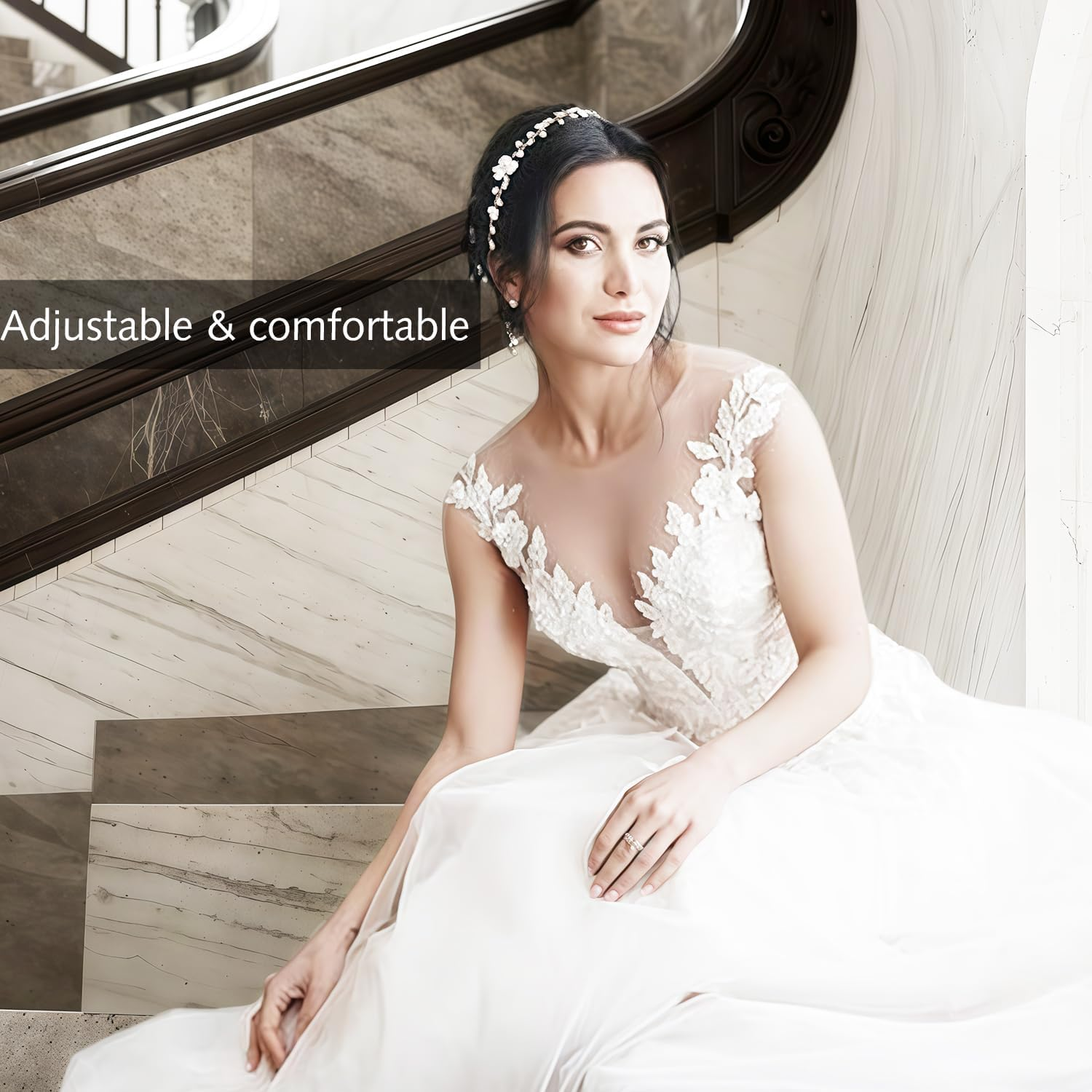 Ezranova Pack of 2 Flower Wreath Hair Children, Flower Hair Accessories Girls, Wedding Flowers Hair Wreath, Headband Girls for Wedding, Birthday, Party