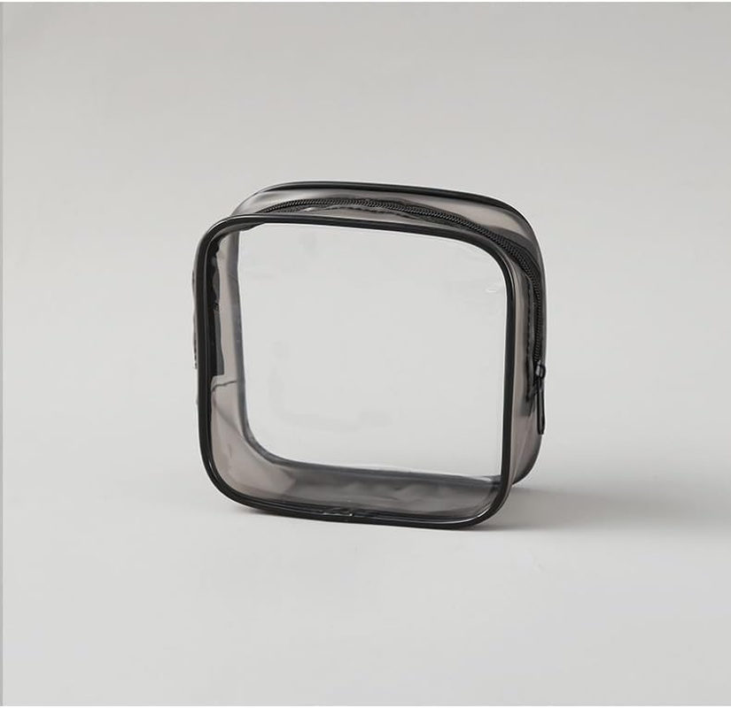 Small Makeup Bag Mini Makeup Zipper Pouch Makeup Bag Small Cosmetic Bag for Purse Essentials Items Women Coin Purse Aesthetic Stuff (Black & White, 2 Pcs) image number 3