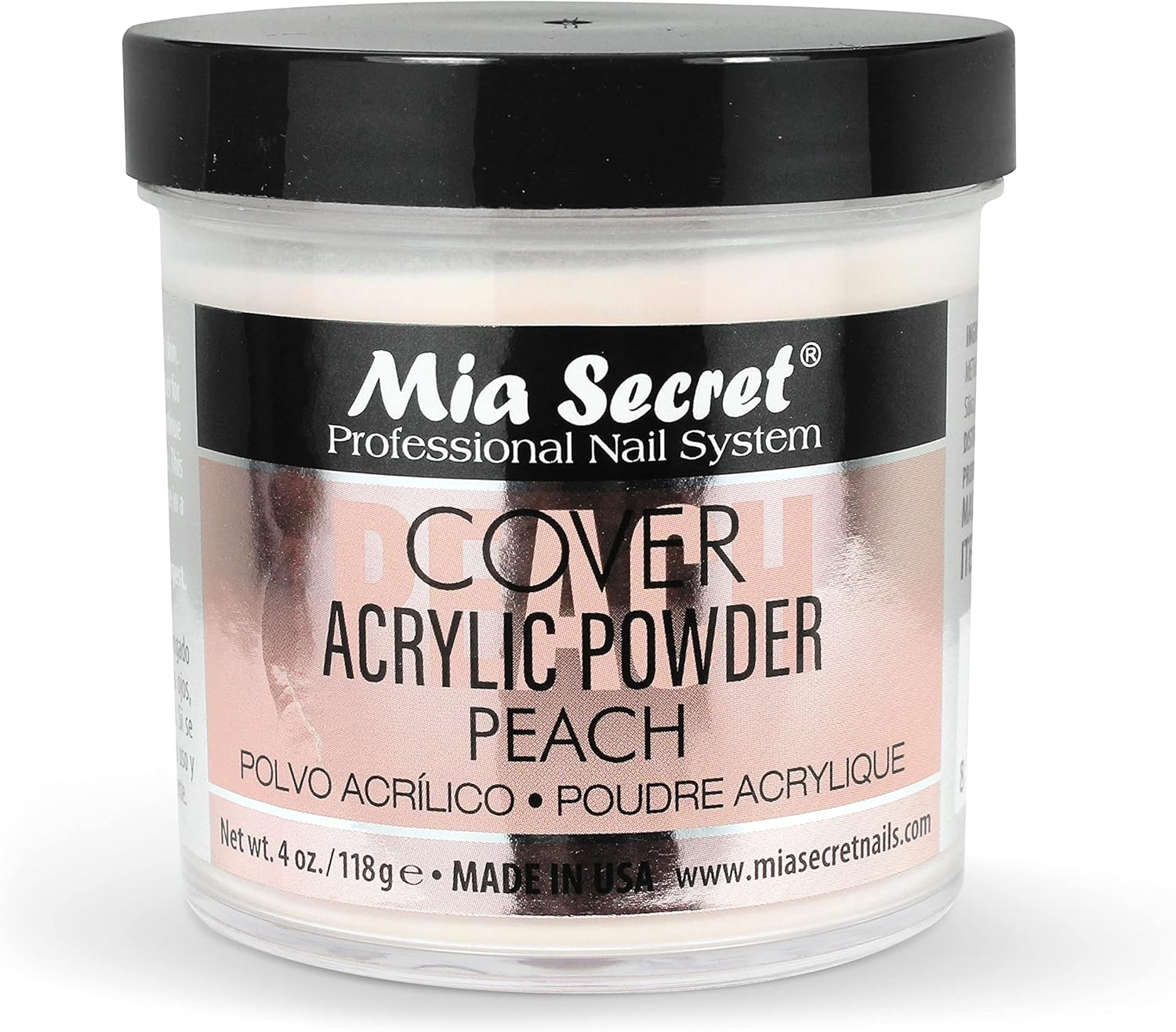Mia Secret Acrylic Powder Cover Peach 4 Oz.