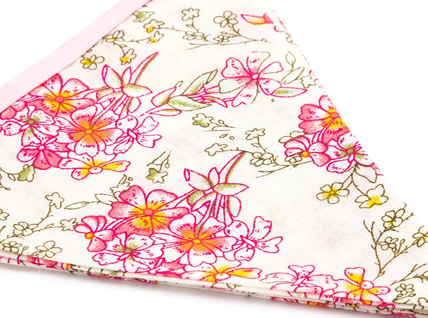 LOVENJOY Pink Floral 100% Cotton Bunting Banner for Girls Shabby Chic Wedding Birthday Decoration image number 2