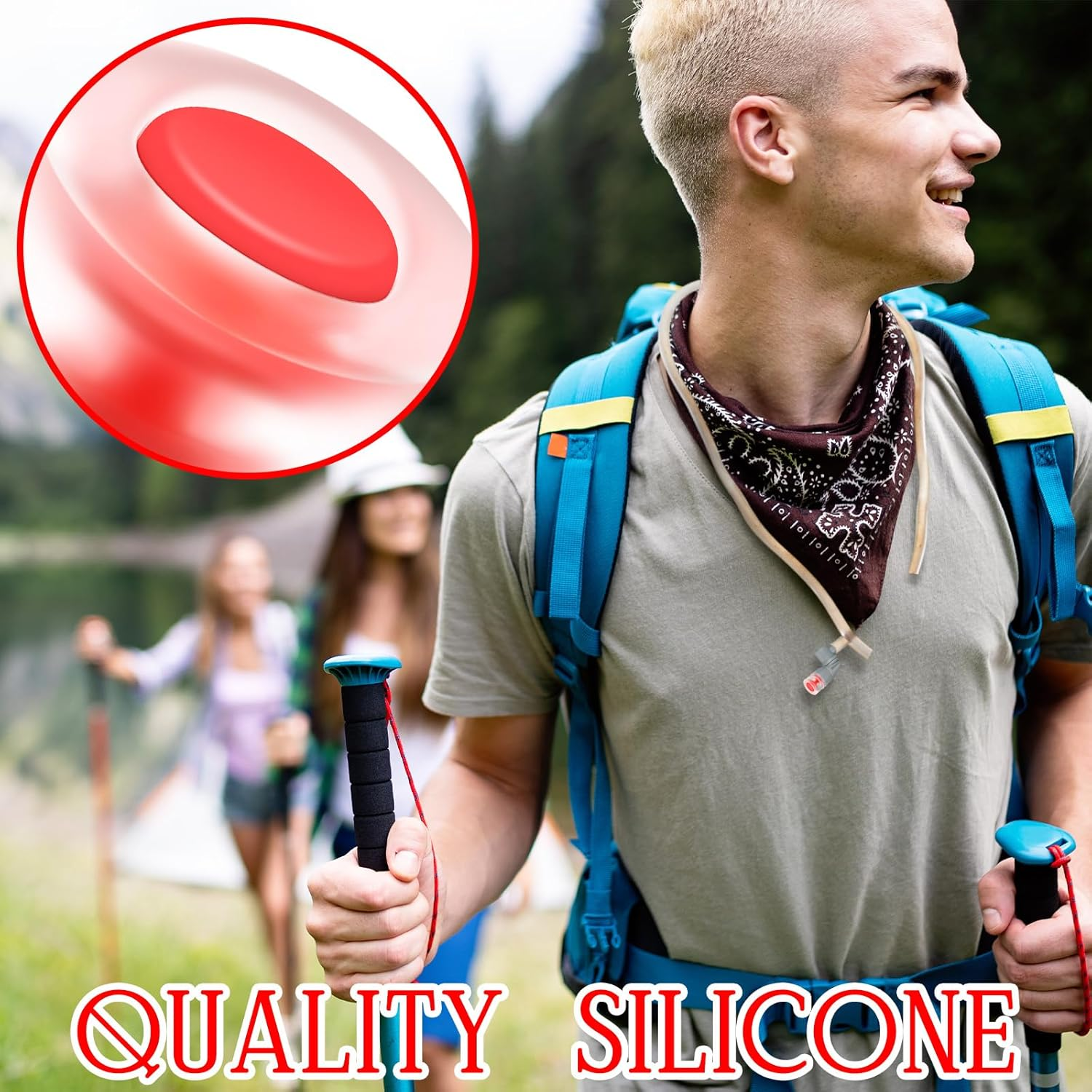 Vertintong 2 Pcs Bite Valve Replacement Bite Valve Nozzles Silicone Mouthpiece Parts Replacement Compatible with Osprey Packs Hydraulics Reservoirs Hydration Reservoir Water Bladder Accessories image number 5