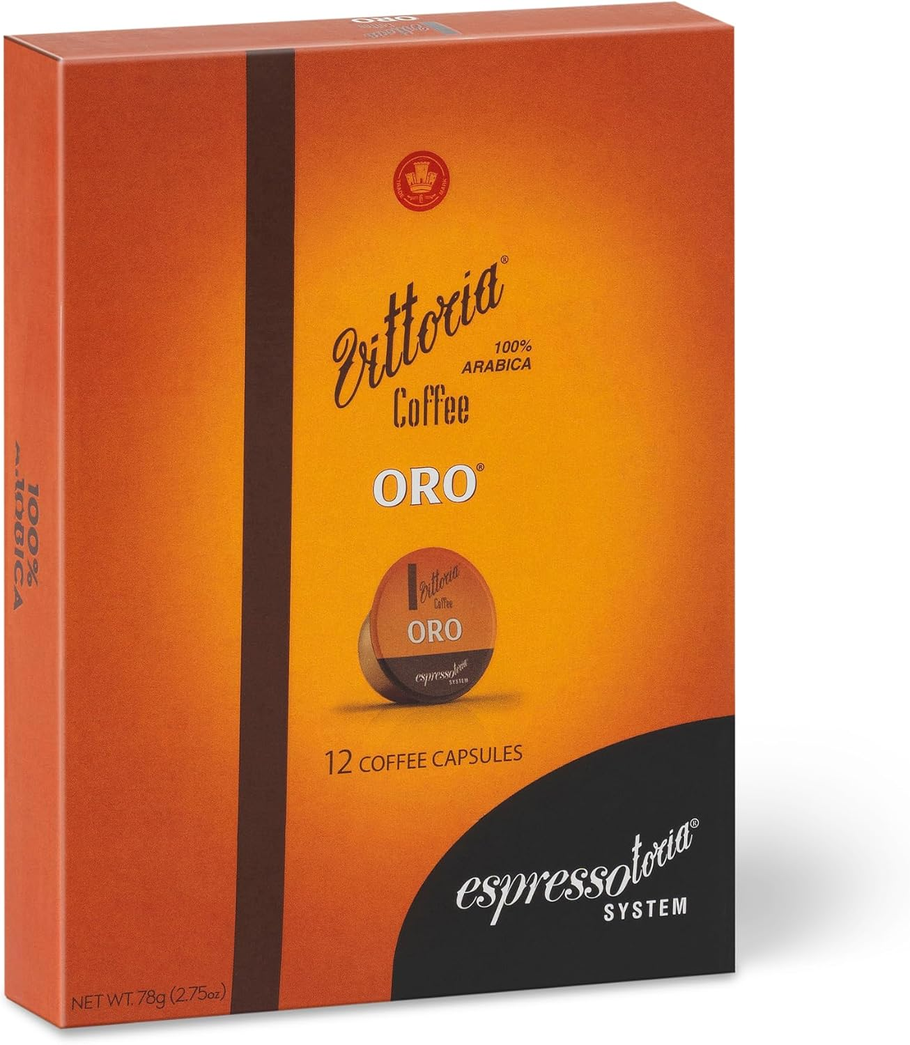 Vittoria Coffee Oro Blend Espressotoria Capsules 78 G (Case of 12) image number 4