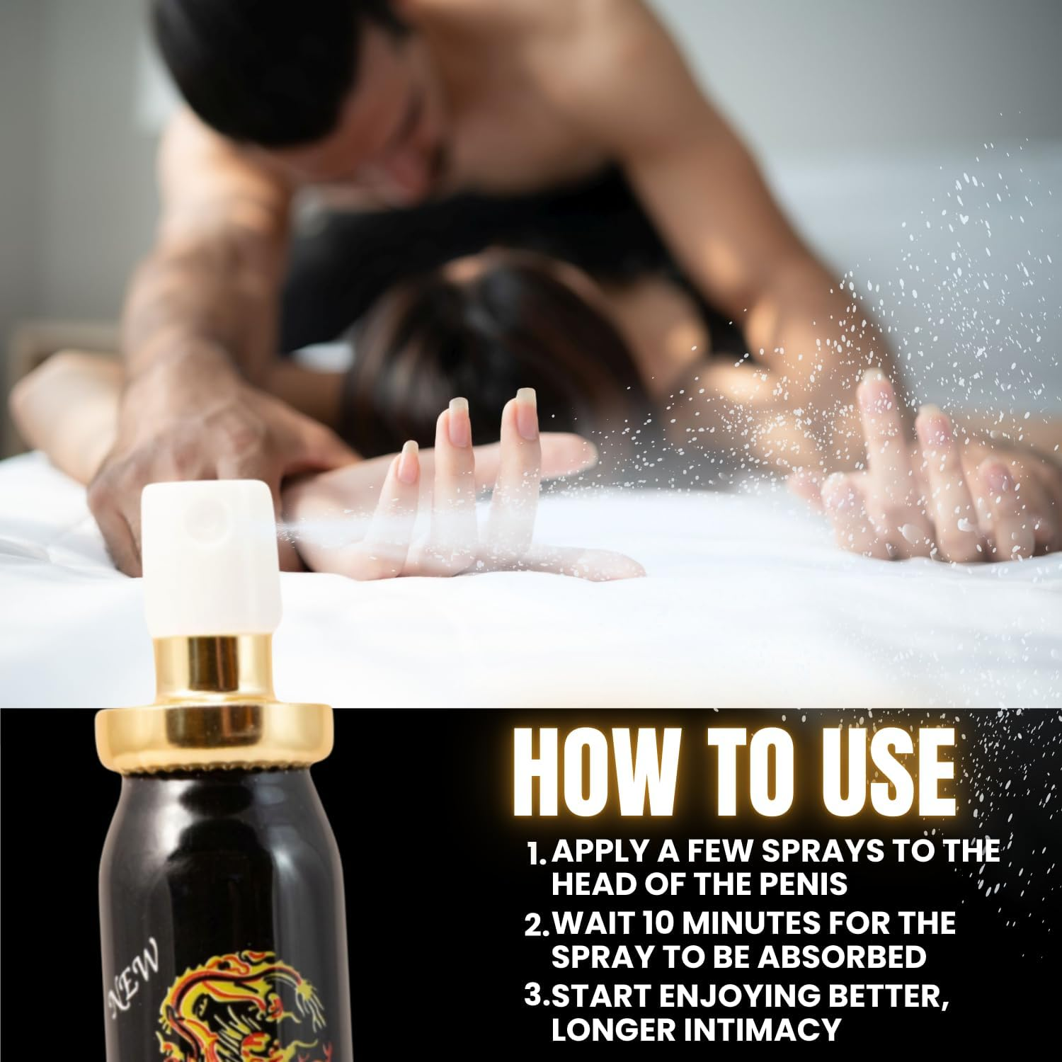 6000 Desensitizing Delay Spray for Men | Last Longer in Bed | 120 Sprays | for Premature Ejaculation PE | 12Ml | Helps Prolong and Control Climax image number 1