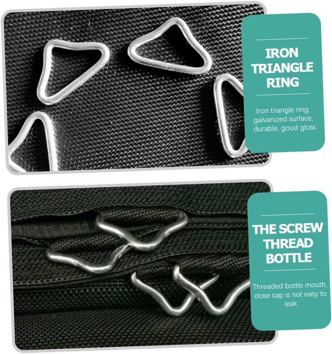 Kisangel Metal Trampoline D Rings, 30Pcs Triangle Trampoline Buckles V-Rings Springs Hooks Compact Parts Accessories for Galvanized Steel Replaceable Tool image number 5