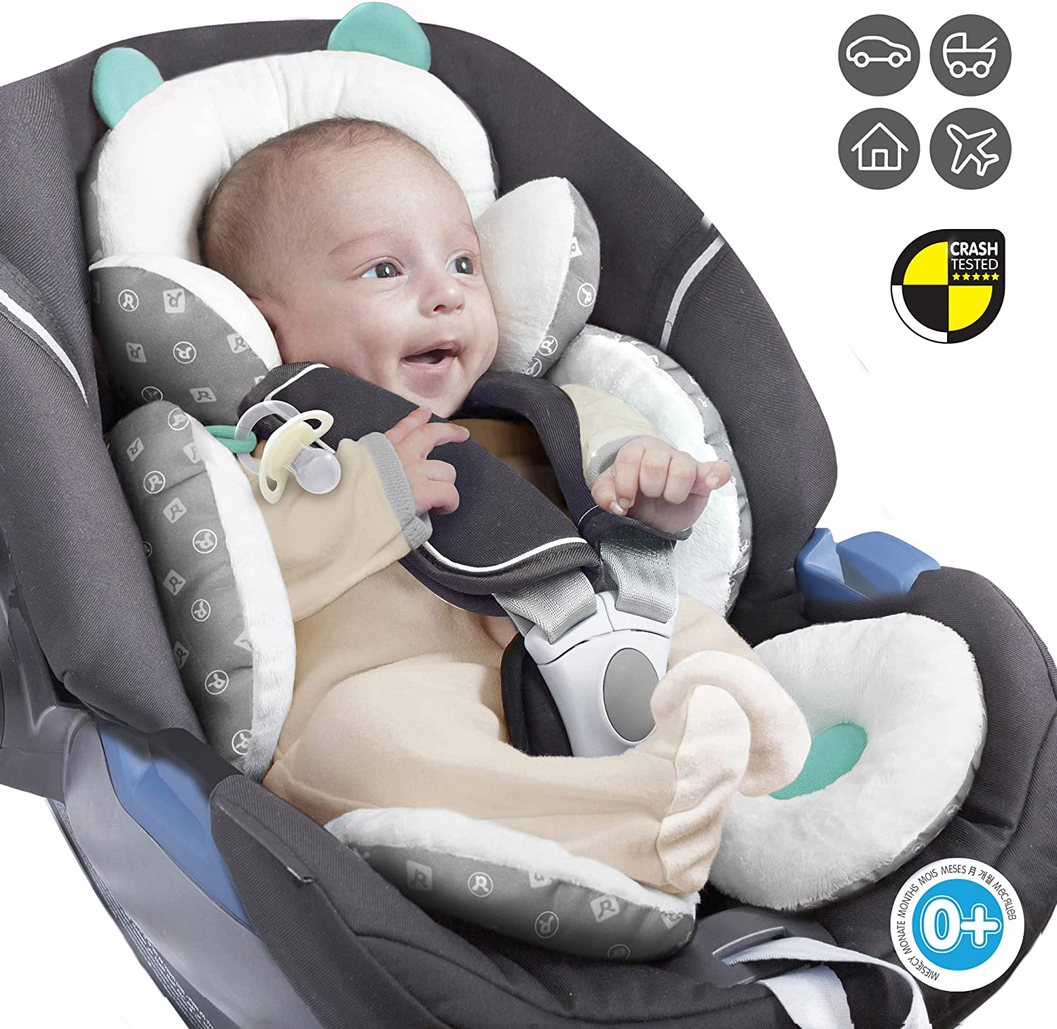 Benbat Reversible Body Support Pillow for 0-12 Months, White image number 1