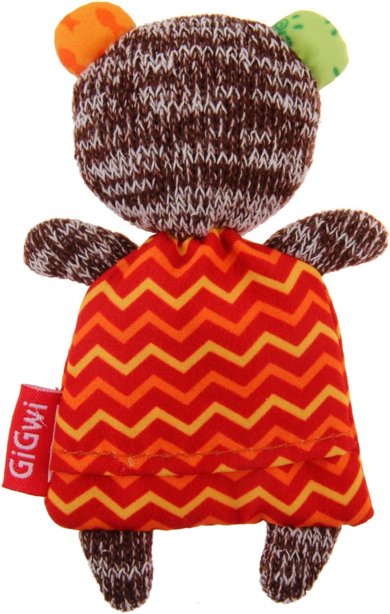 Gigwi Catnip Series Refillable Bear Ziplock Cat Toy with 3 Bags, Red image number 5