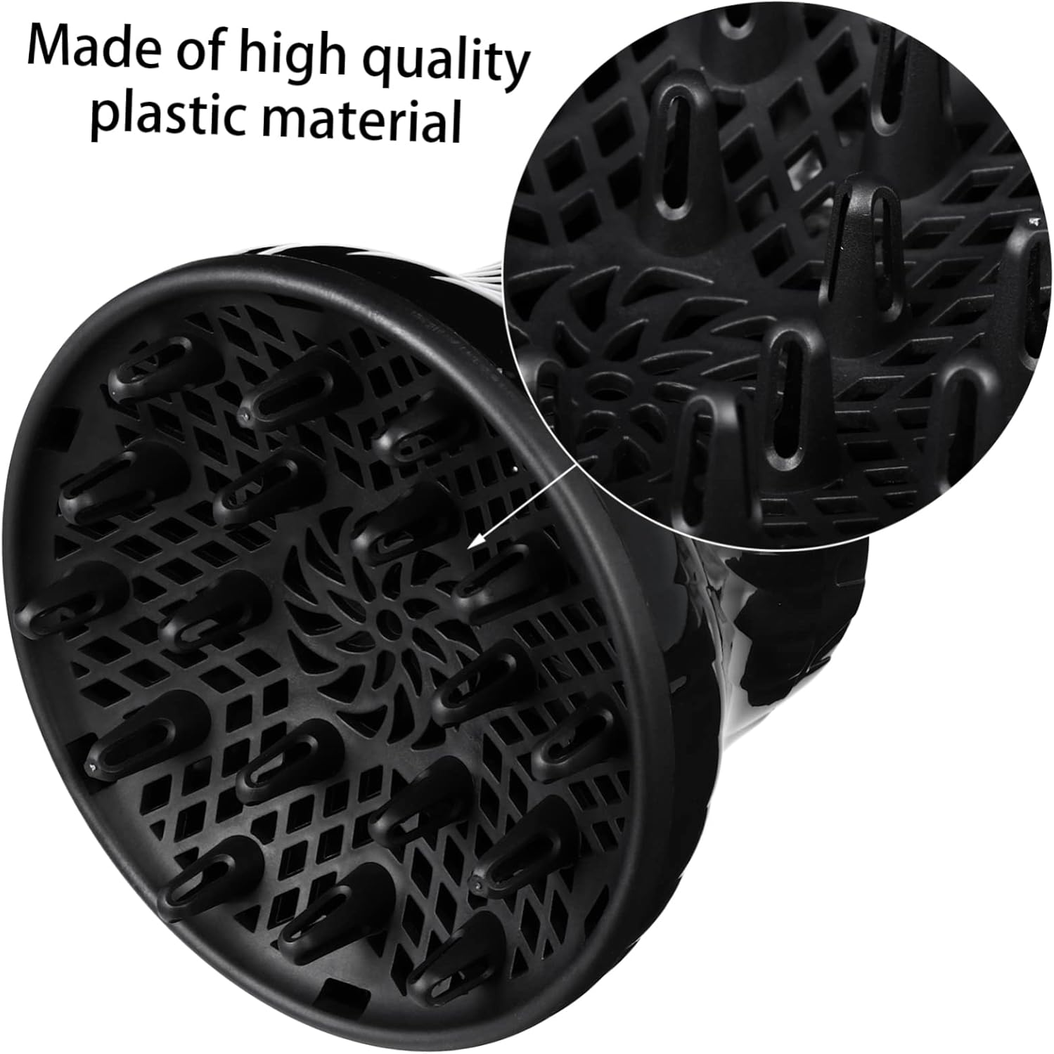 Healvian Portable Hair Dryer Diffuser Mask Plastic Blow Cover for Travel Curly Hair image number 6