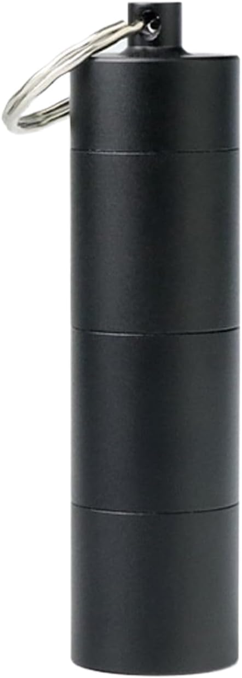 Keychain Pill Organizer, Waterproof Pill Holder 3 Compartments Detachable, Small Portable Pill Case for Travel Pocket Purse, Aluminium Alloy Pill Container, EDC Pill Fob for Outdoor/Daily/Emergency (Grey)