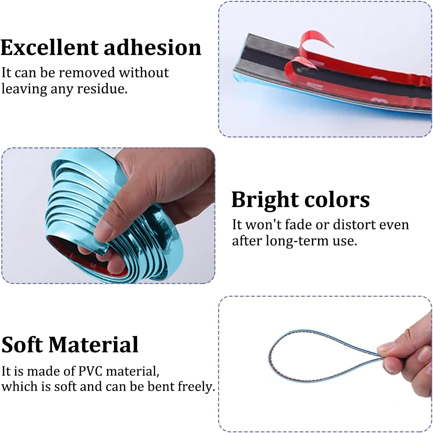 Youzzei Car DIY Chrome Tape, Silver Chrome Trim Car Interior Trim Strips (15Mm X 5M) image number 4