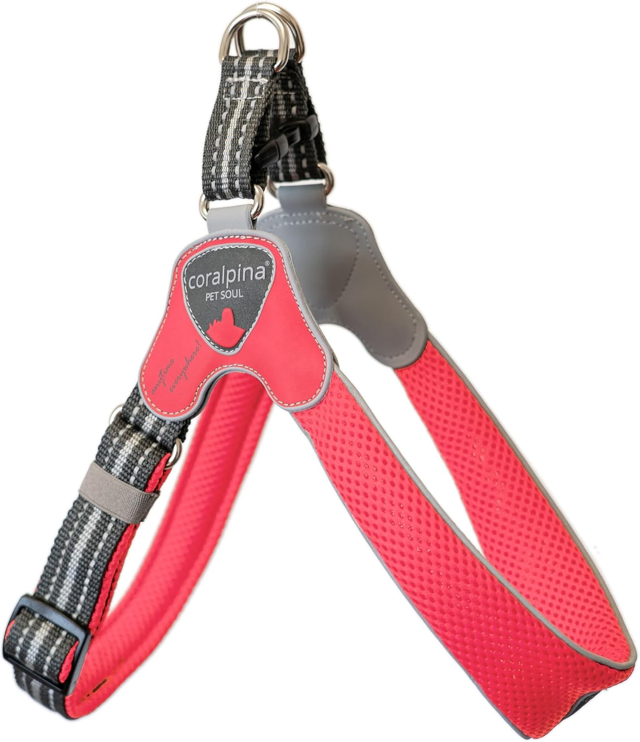 Coralpina - Adjustable Chest Harness for Small to Medium Dogs, Soft and Breathable, Does Not Harm Hair or Hinder Movement, Neon Yellow, Size 1