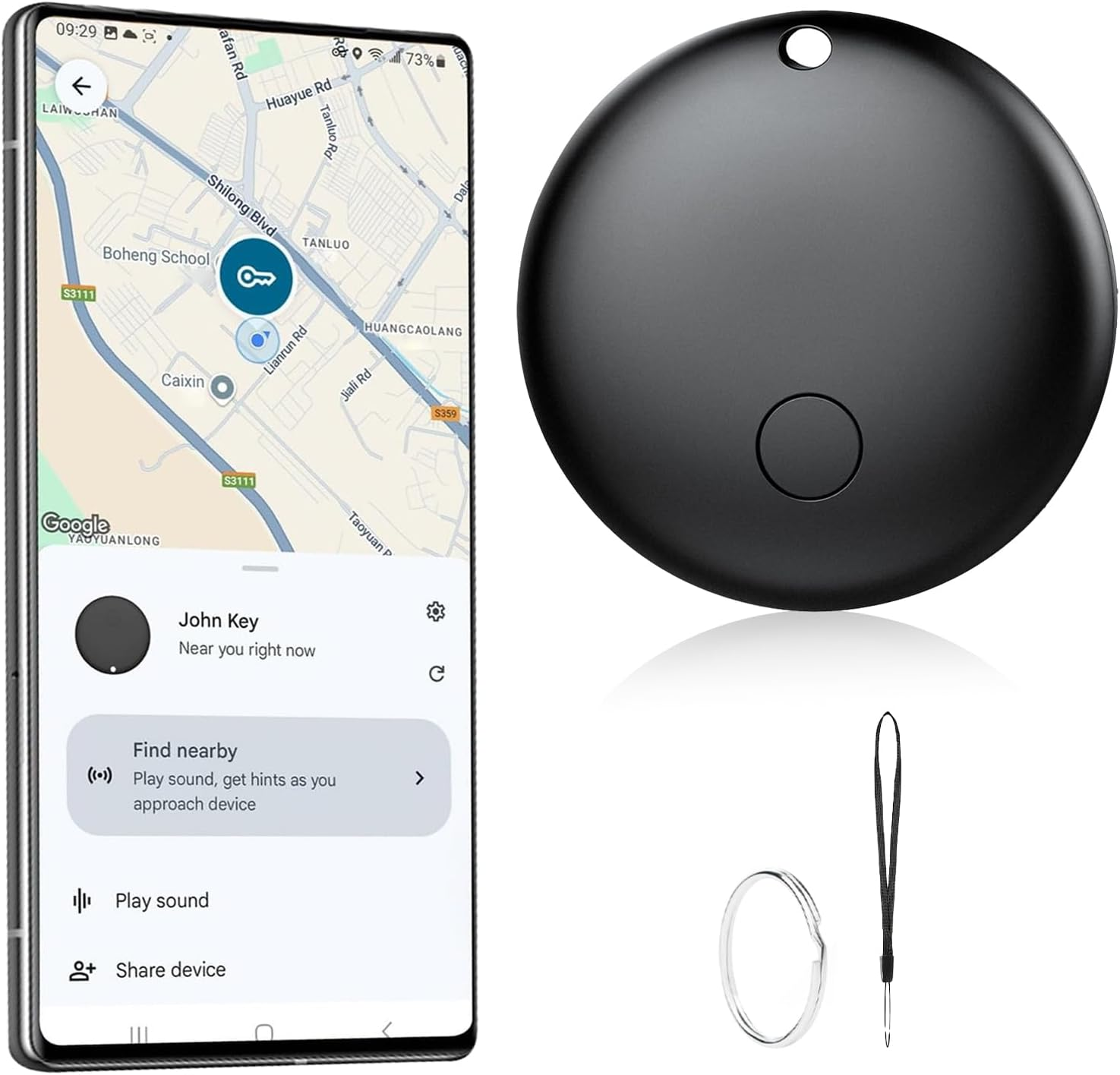 Ixtra Air Tags for Android, Bluetooth Smart Tags for Android (NOT for Ios or Huawei), Luggage Tracker Works with Google Find My Device App, Key Finders Item Locator for Keys, Wallets,Suitcases,Pet