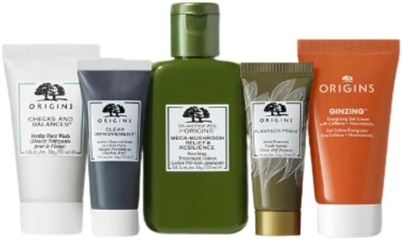 Origins Best Sellers Set by Origins for Women - 5 Pc 1Oz Checks Face Wash, 3.8Oz Lotion, 0.5Oz Clear Charcoal Face Mask,1.62Oz Serum, 1.69Oz Moisturizer image number 3
