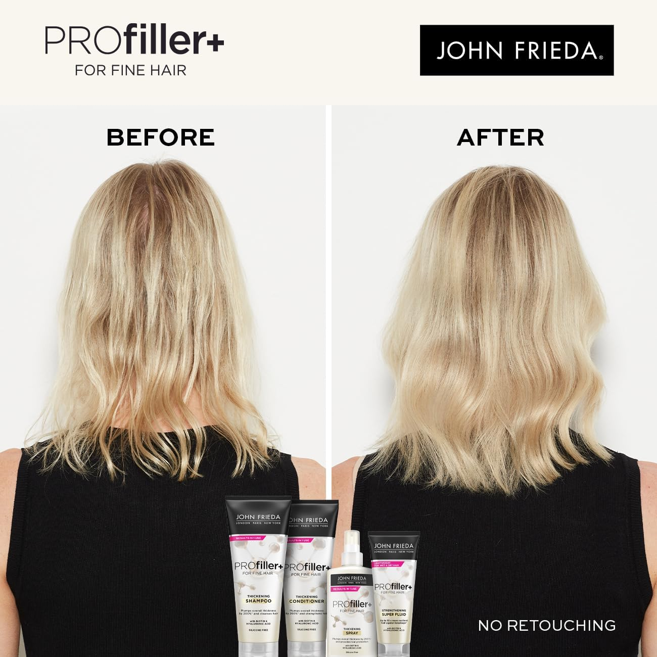 John Frieda Profiller+ Thickening Conditioner for Thin, Fine Hair