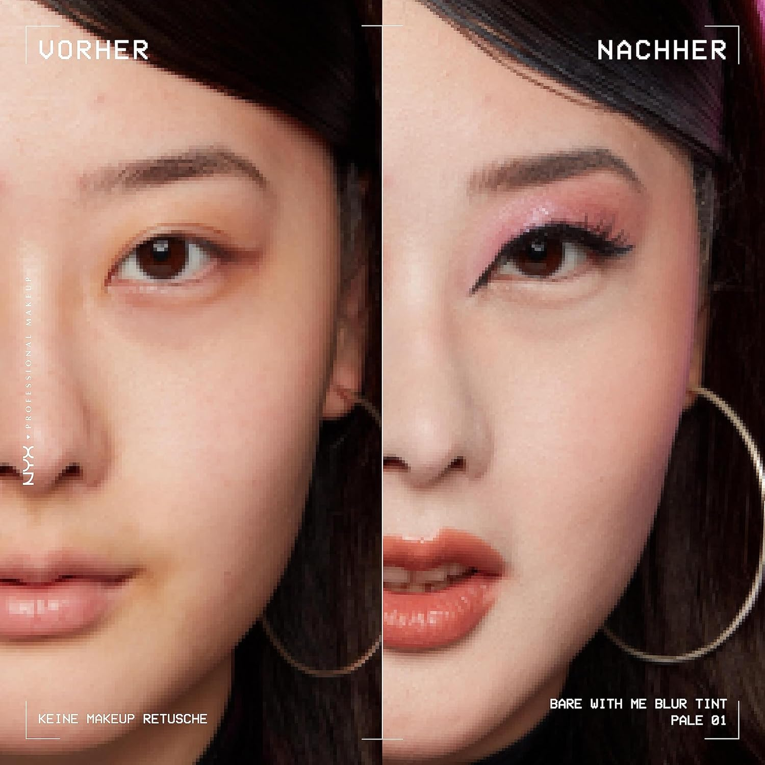 NYX PROFESSIONAL MAKEUP Bare with Me Blur, Skin Tint Foundation with Matcha, Glycerin and Niacinamide - Deep Golden (Pack of 2) image number 1