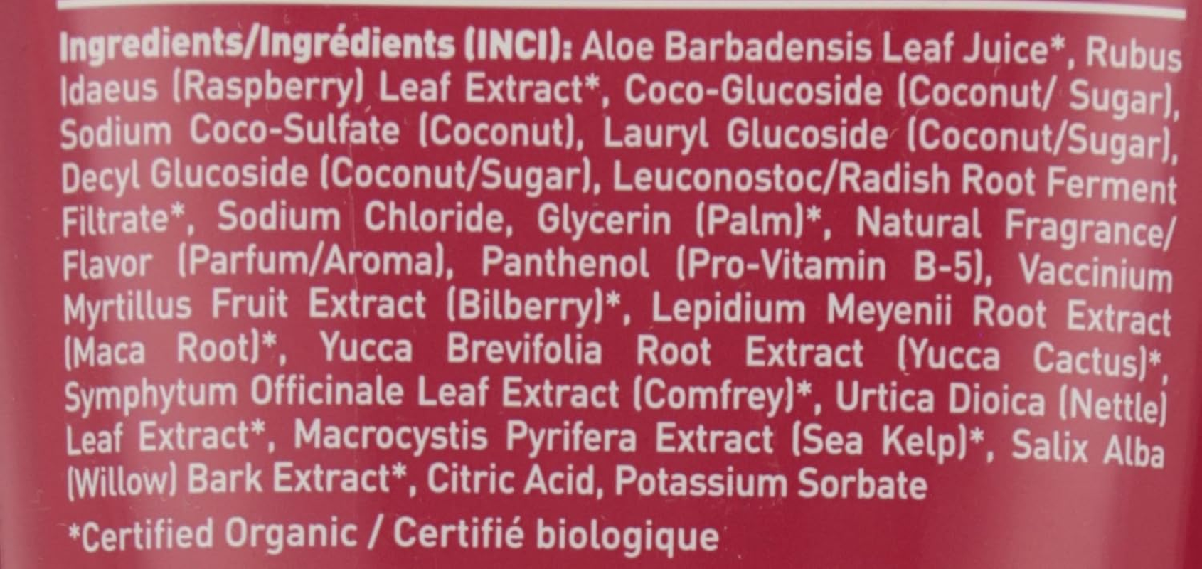 Desert Essence - Organics Shampoo for Shine Enhancing Red Raspberry - 8 Oz.