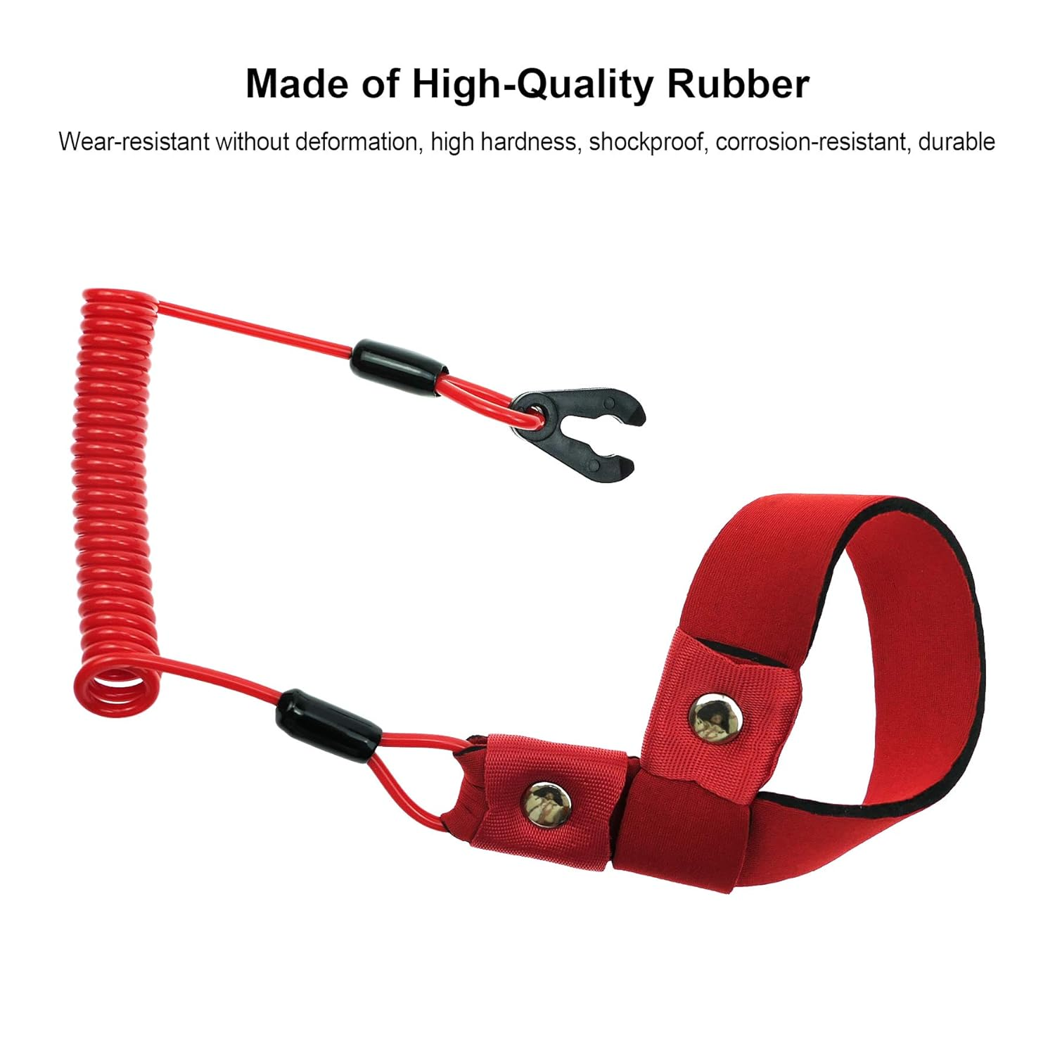 Start Stop Kill Safety Lanyard Fits for Yamaha Jet Ski Waverunner Waveventure Waveraider Wavejammer Waveblaster FX140 Replace EW2-68348-00-00, Handlebar Switch Key Floating Emergency Flameout Rope image number 1