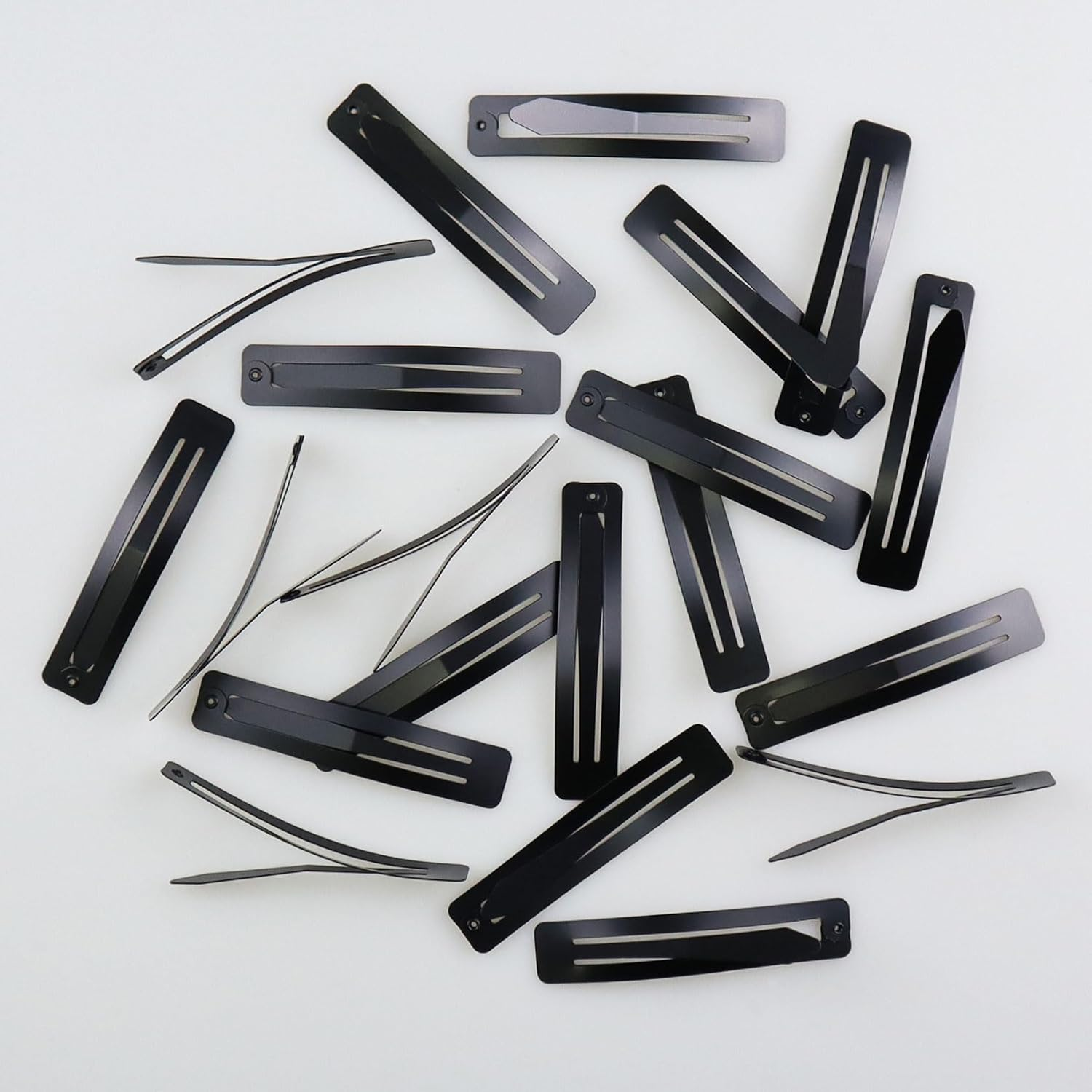 Hair Clips Girls Pack of 20 7 Cm Large Snap Hair Clips Hair Clips Metal Hair Clips Black Hair Clips Hair Accessories Hair Clip for Girls, Men and Women, Rectangle image number 5