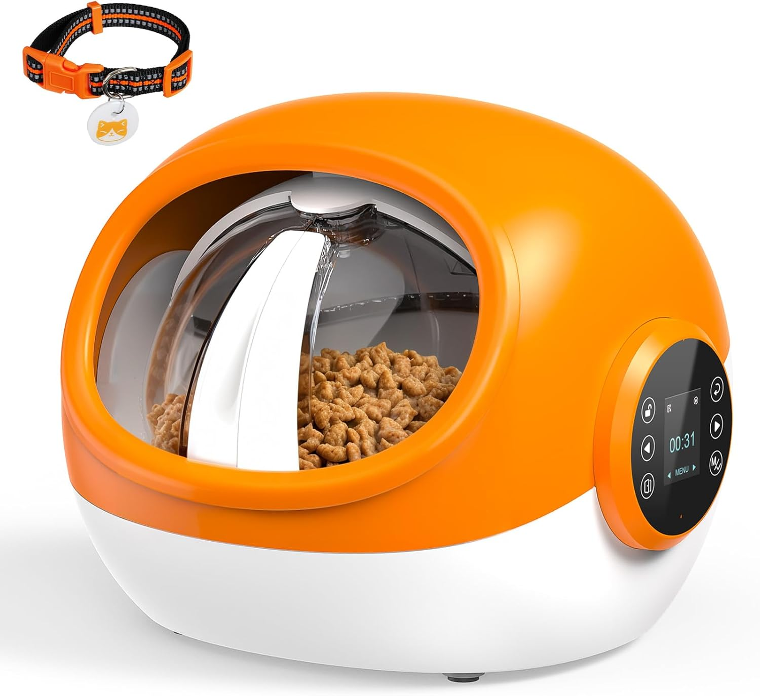 Advwin RFID Automatic Cat Feeder, Microchip Pet Feeder with Collar, Automatic Timed Pet Feeder for Multiple Cats, 4 Feeding Modes, Voice Recorder - Suitable for Both Wet and Dry Food