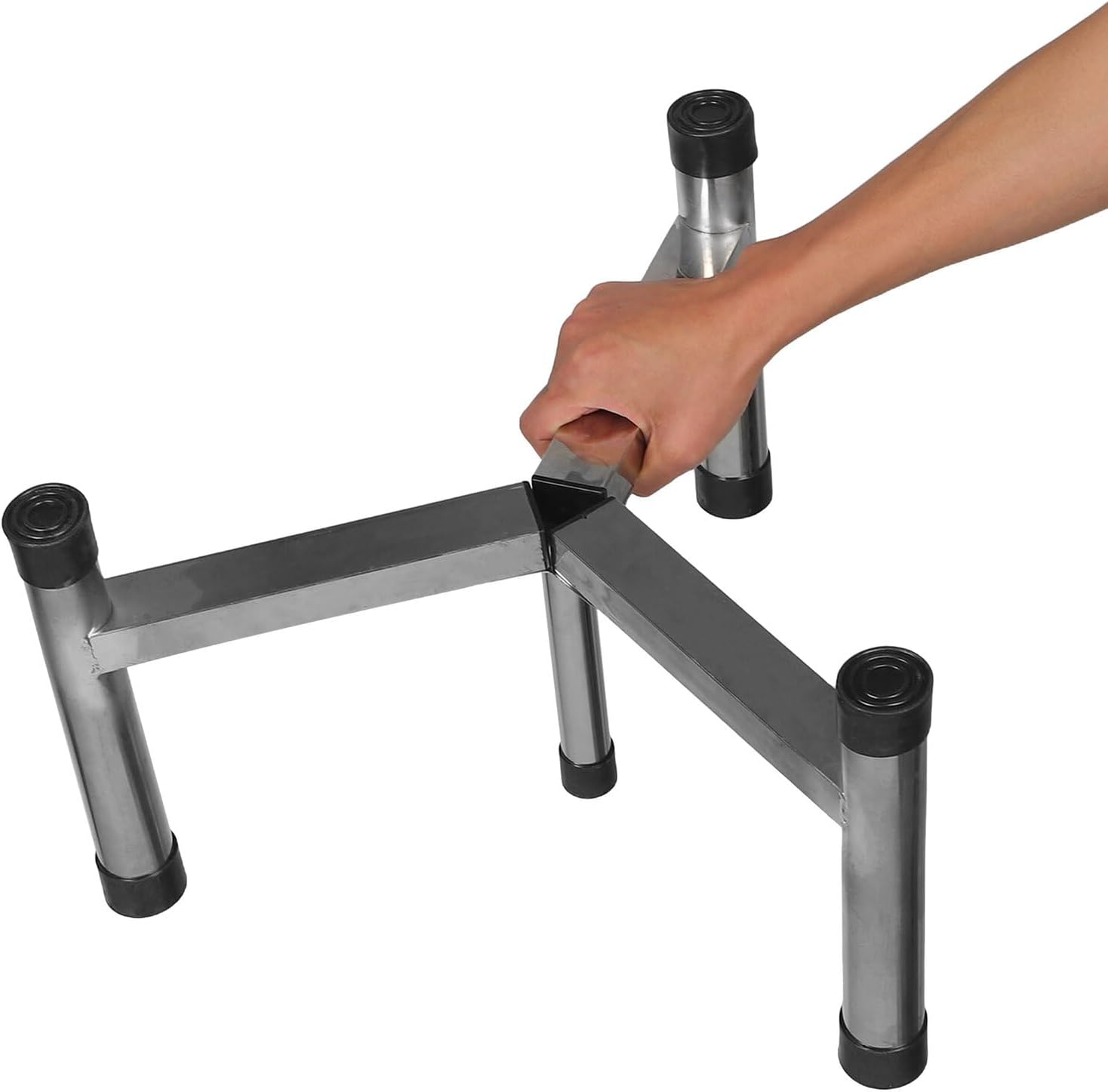 Totority Outdoor Fire Pit Support Stand Stainless Steel Stove Holder 25Cm Tripod Fire Stove Bracket Non-Skid Small for Camping Garden Cooking image number 5