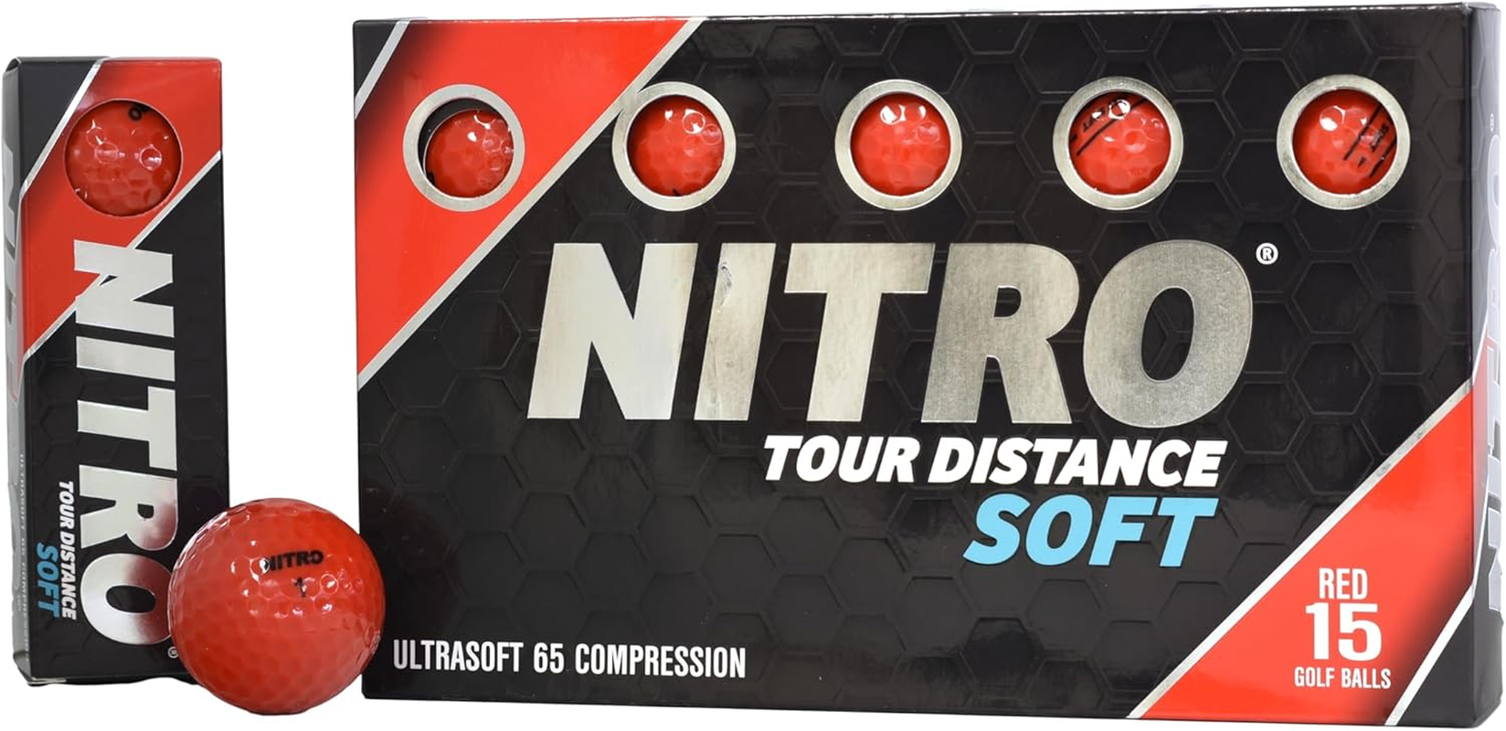 Nitro Tour Distance Soft Golf Balls [15-Ball]