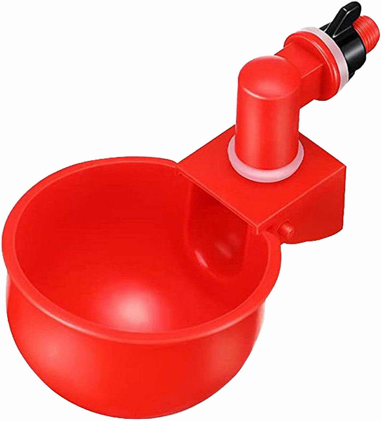 Tootoo 1-15PCS Automatic Chicken Water Cup Waterer Poultry Drinking Bowl Feeder Drinker (15Pcs_Red(Diam:6Cm)) image number 3