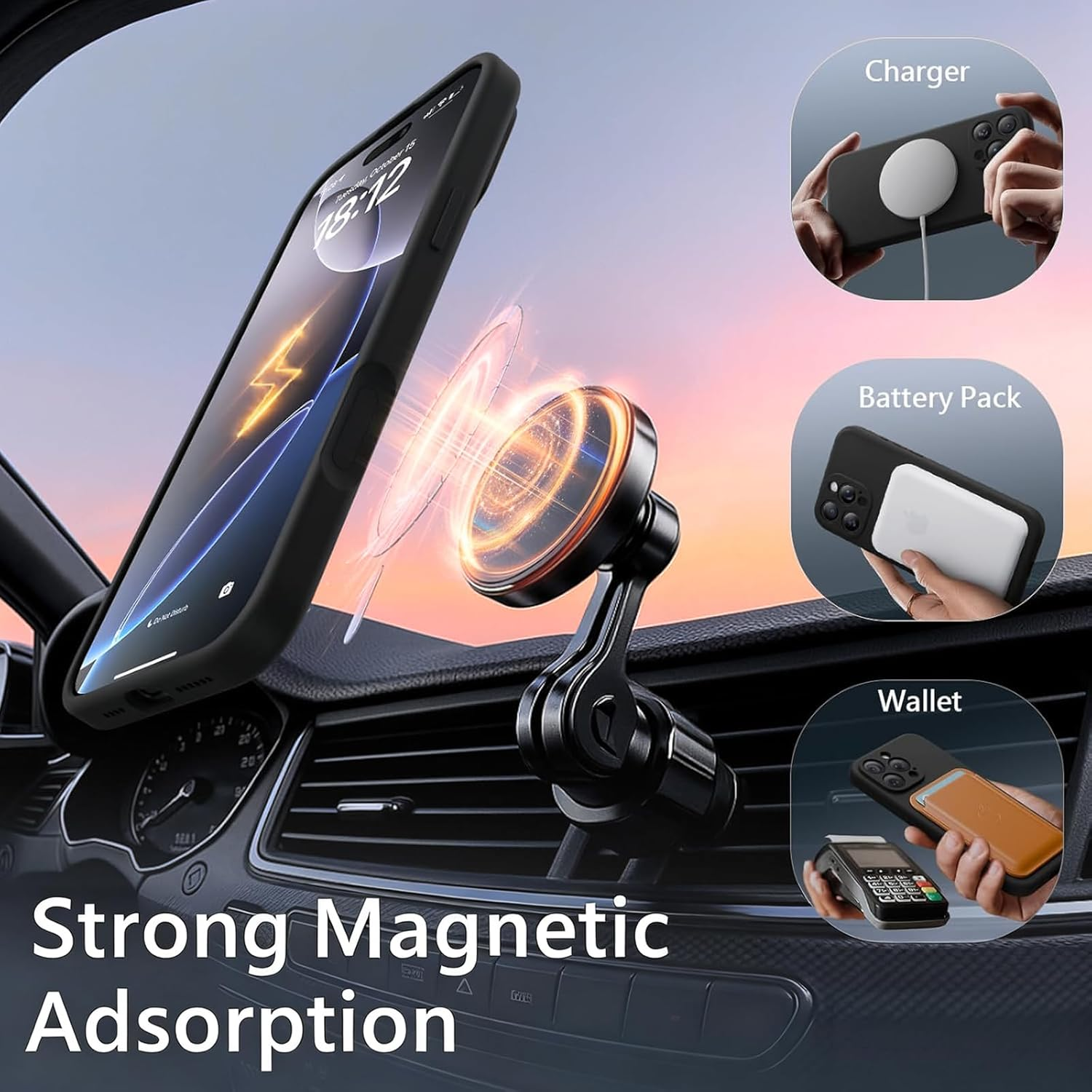 DESSEN Magnetic Case for ZTE Blade A52 Mobile Phone Case - Liquid Silicone Protective Case, Shockproof Camera Protection Case, Camera Protection Bumper, Compatible with Magnetic Accessories, Dark