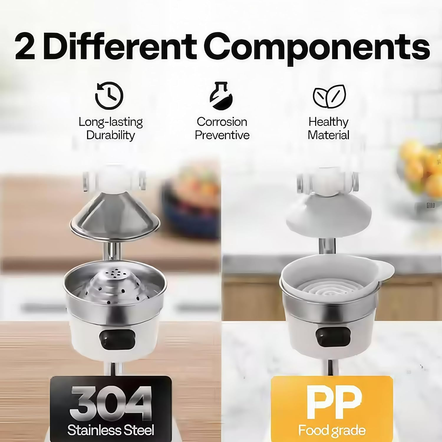 Longfng Heavy Duty Manual Juicer, Metal Hand Press Citrus Juicer Machine, Orange & Lemon Squeezer Fruit Juice Extractor image number 2