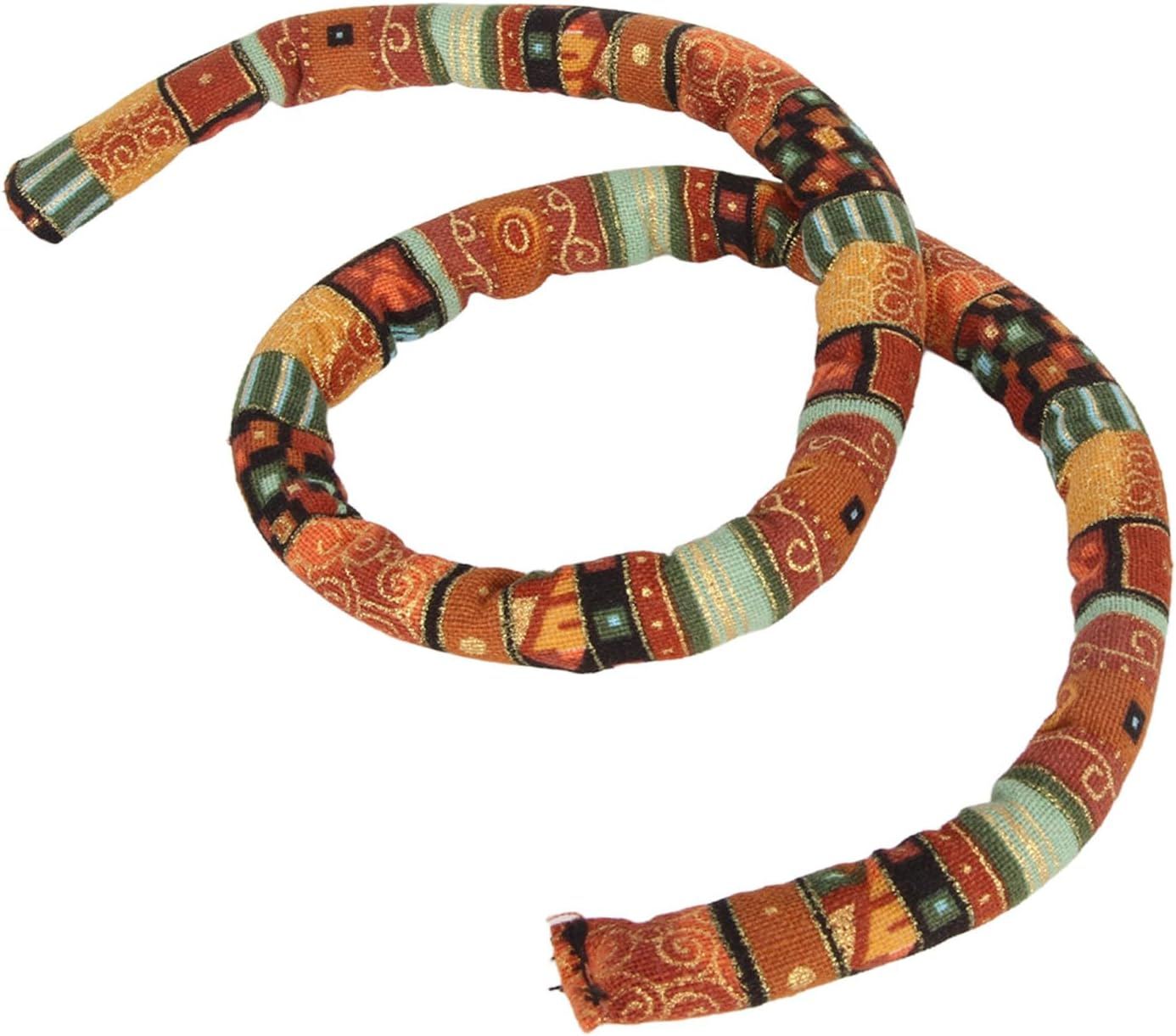 Ethnic Yellow Bendable Iron Wire Ponytail Holder Spiral Lock Hair Tie Dreadlock Accessory Bendable Hair Ties, Dreadlocks Hair Tie with Storage Bags Thick Curly Hair Holder image number 6