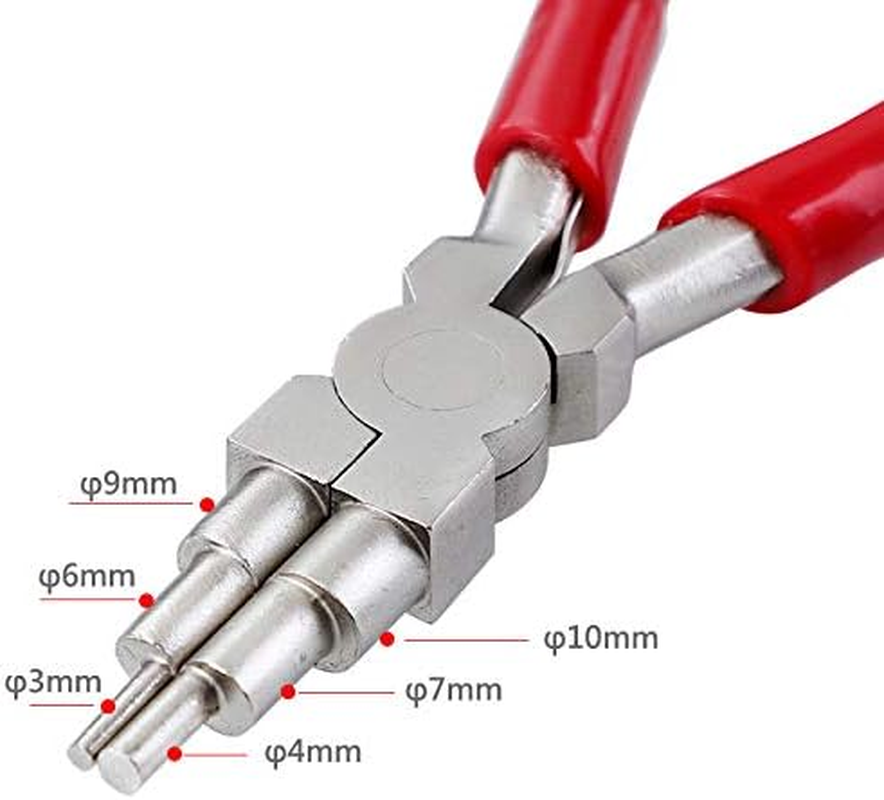 Meichoon Jewelry Pliers Set 3 Piece Includes 6-In-1 Bail Making Looping Pliers Artistic Wire Nylon Jaw Pliers and Bent Nose Pliers for Beading, Looping, Shaping Wire, DIY Jewelry DC722 image number 2