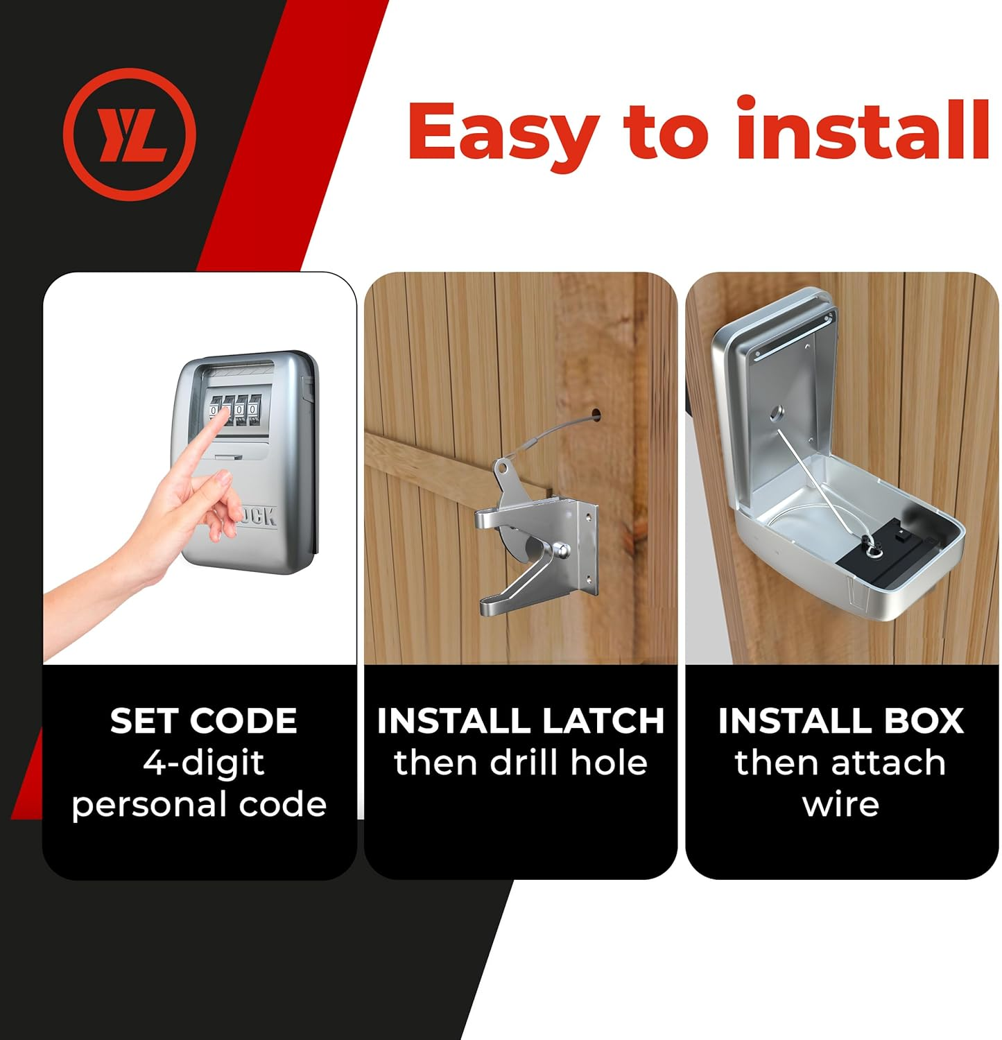 Keyless Gate Lock &ndash; Secure Fence Lock and Latch &ndash; Strong Durable System XLS &ndash; Heavy Duty &ndash; 1-Pack image number 6